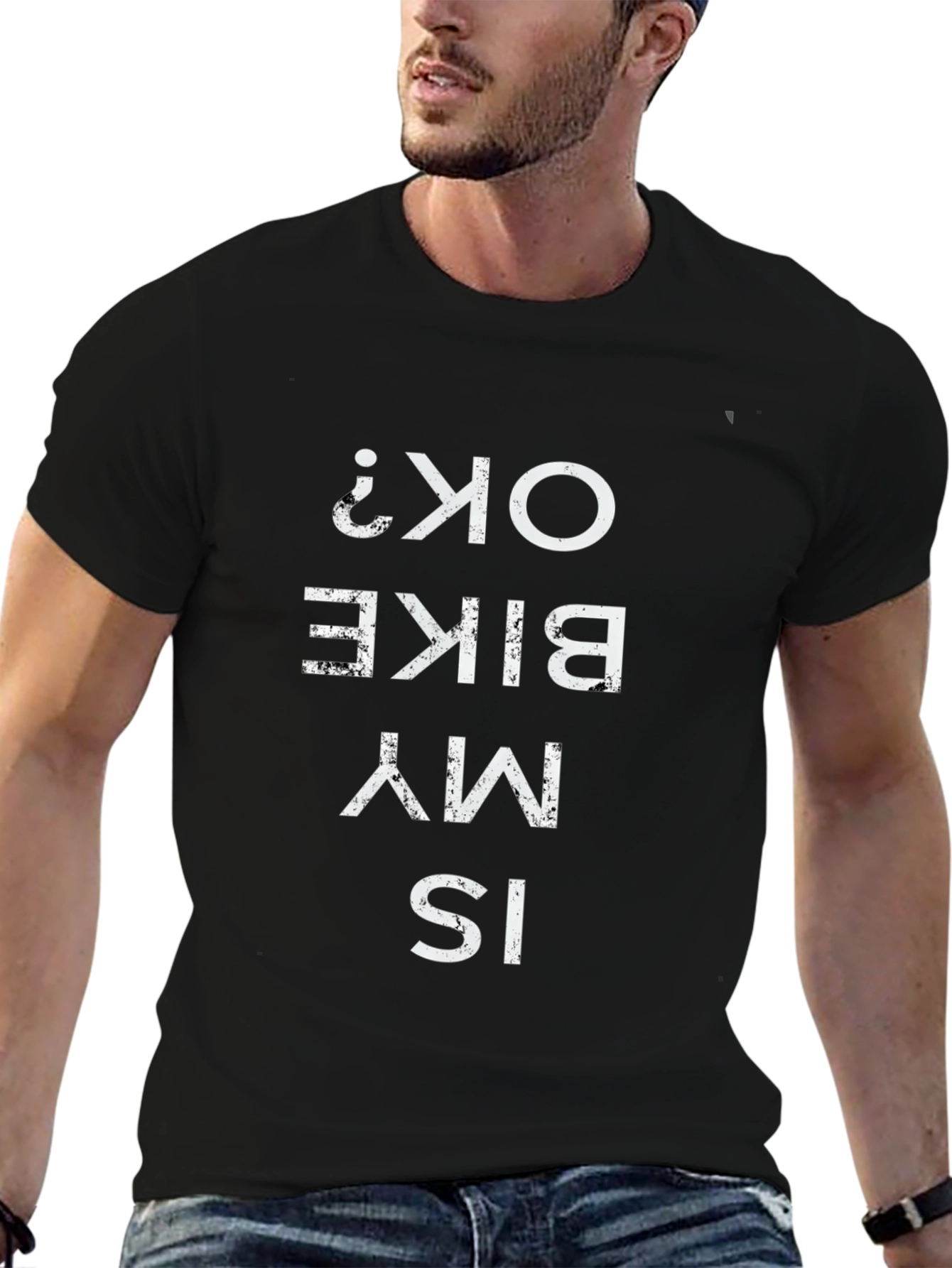 Is My Bike OK? Mens Graphic Tee - Black