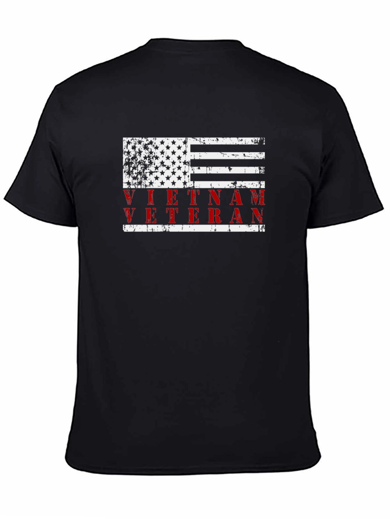 Vietnam Veteran American Flag Graphic T-Shirt