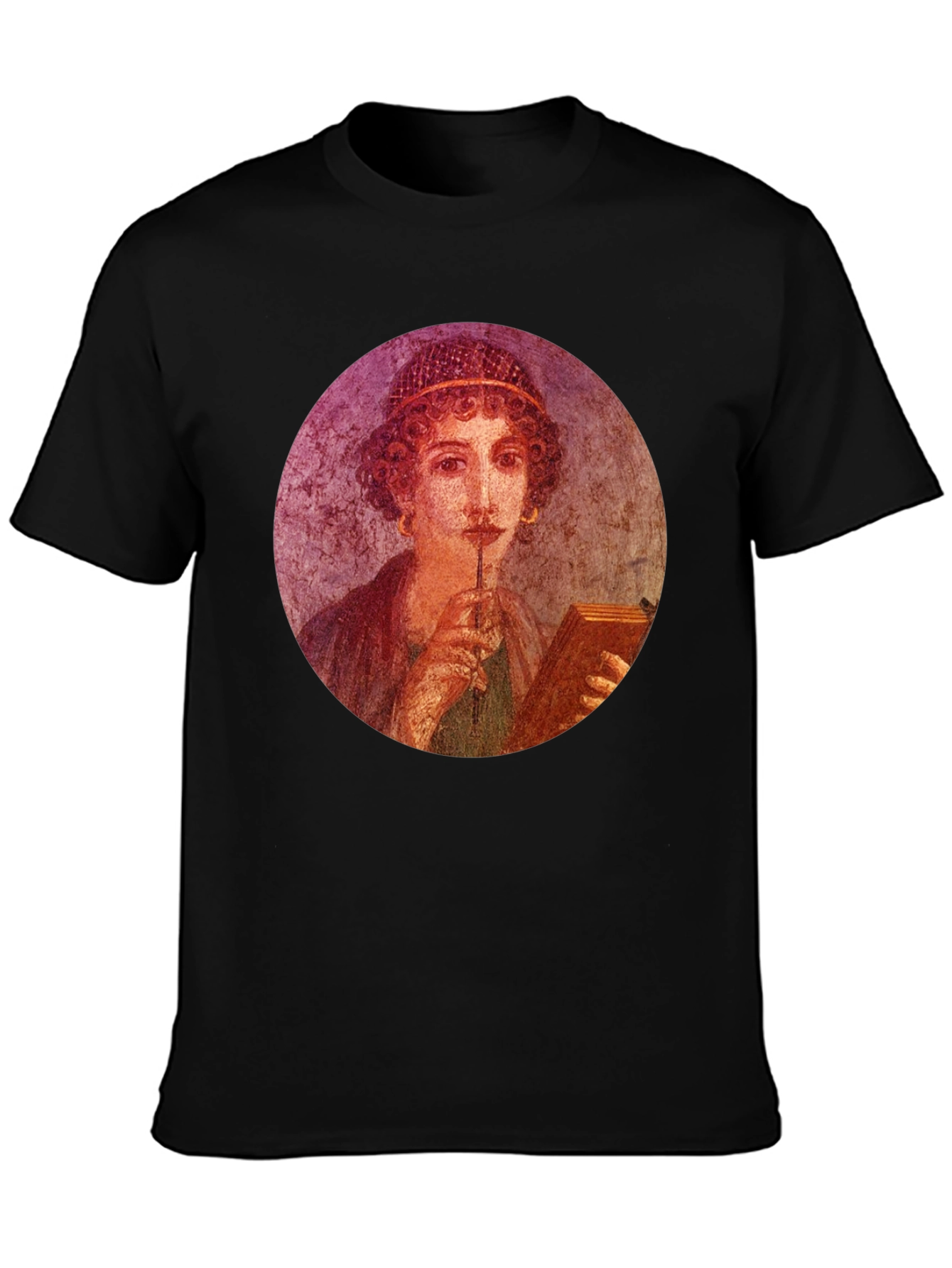 Pompeii Portrait Tee - Black Graphic T-Shirt