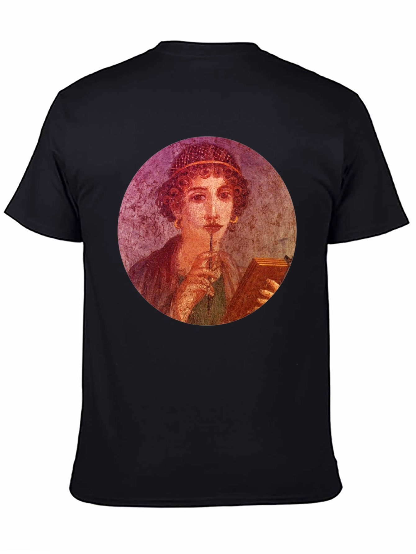Pompeii Portrait Tee - Black Graphic T-Shirt