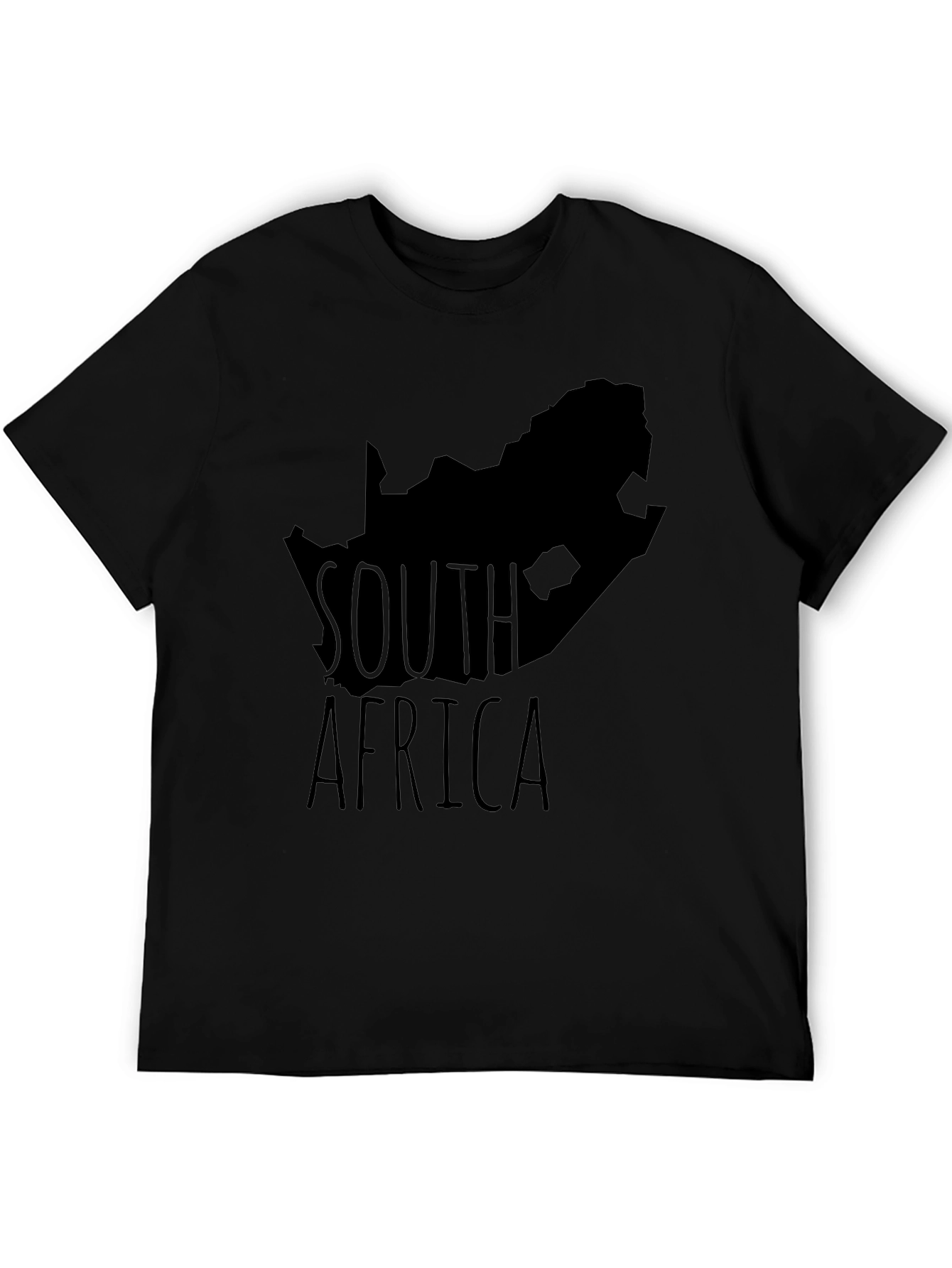 South Africa Map Graphic Tee - Black
