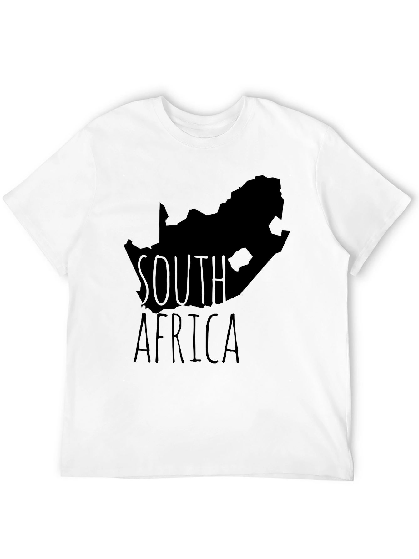 South Africa Map Graphic Tee - Black