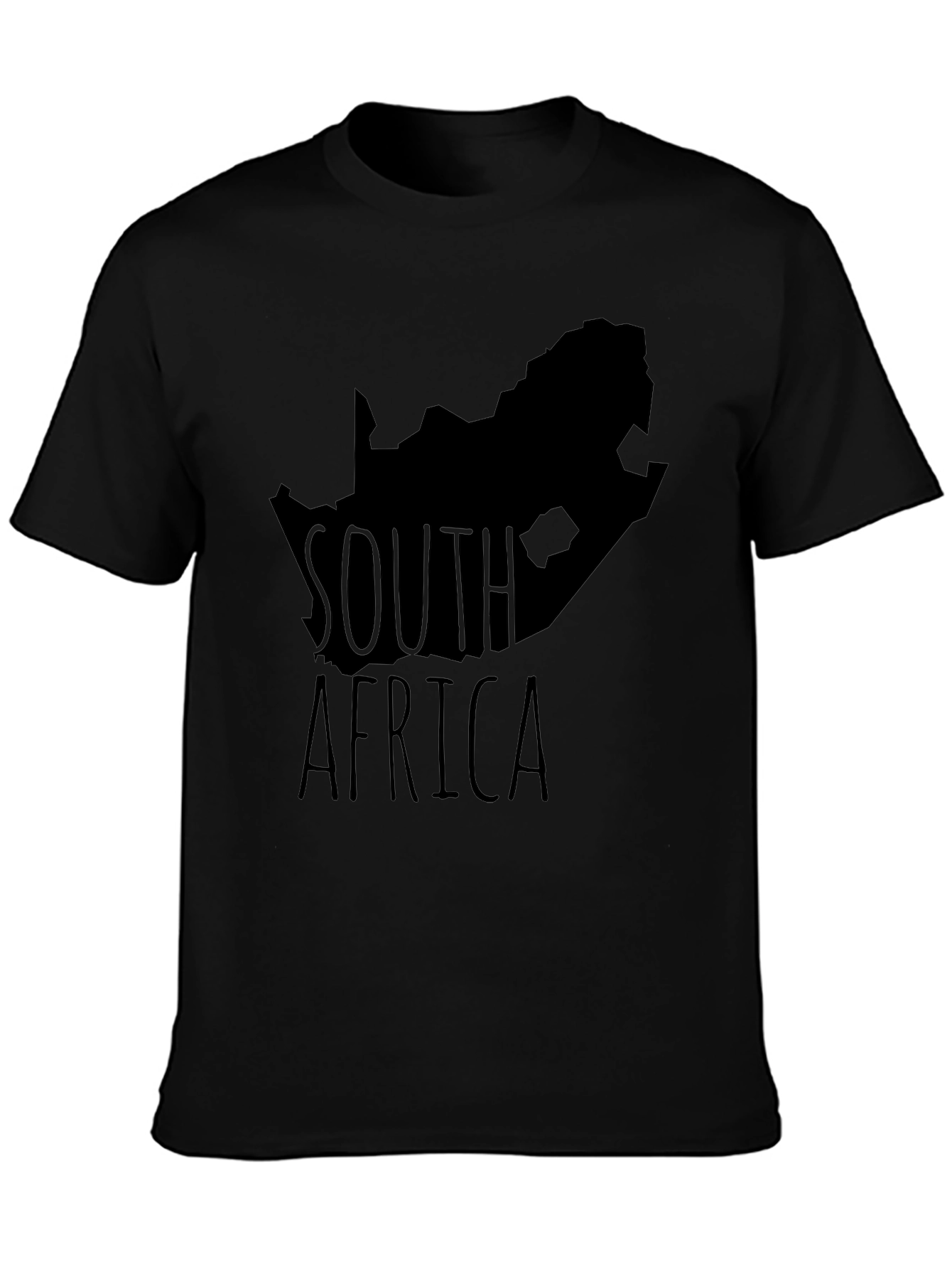 South Africa Map Graphic Tee - Black