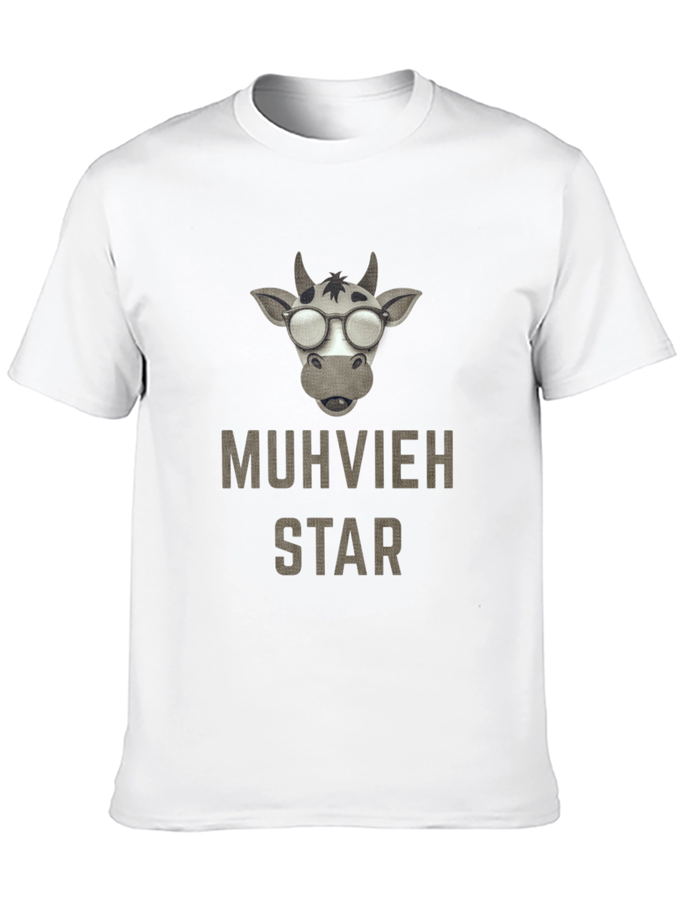 Muhvieh Star Cow T-Shirt - Black Cotton Tee