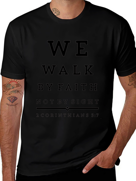 Faith-Based Graphic Tee - We Walk By Faith