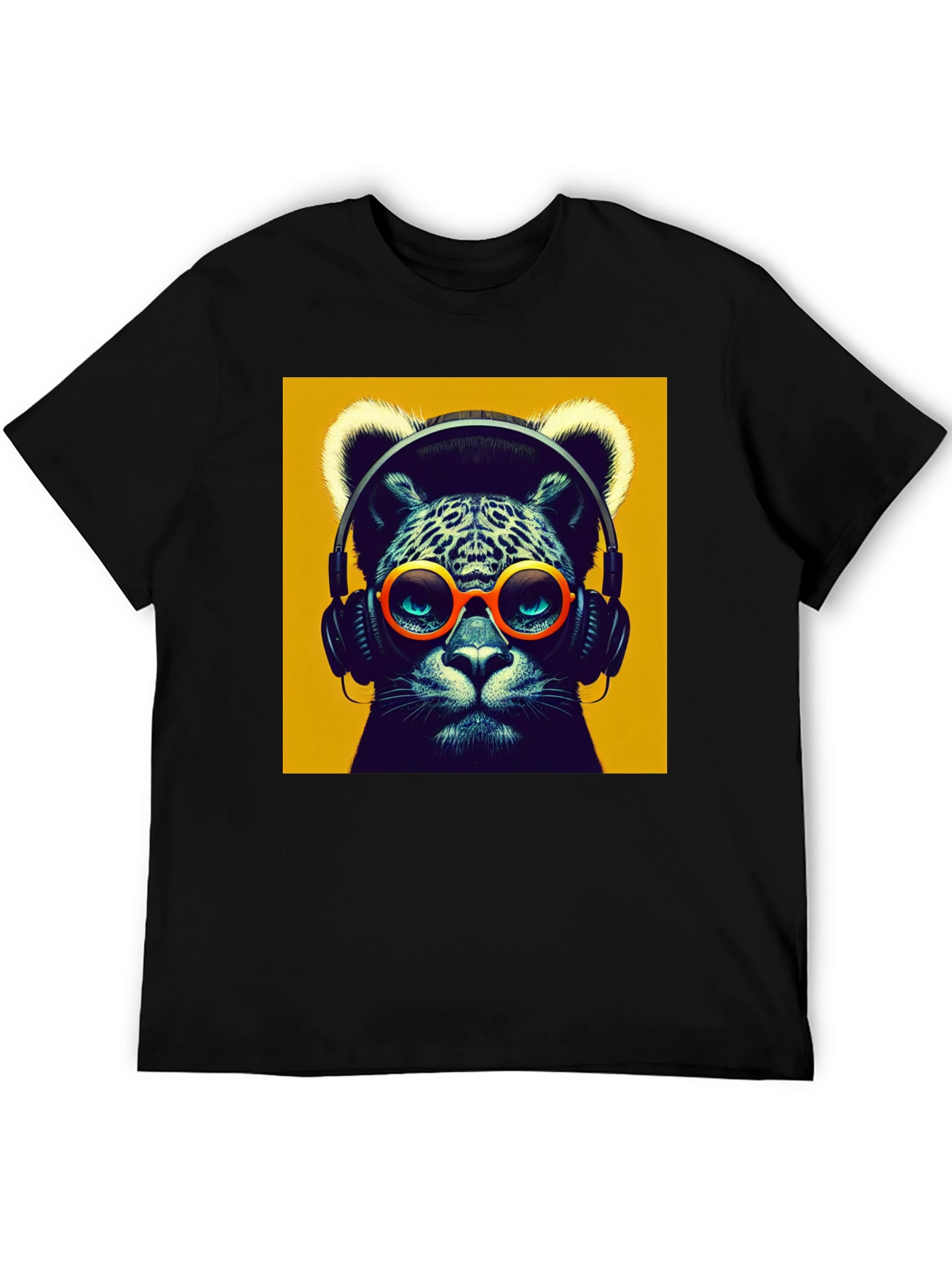Cool Cat Graphic Tee - Music Lover T-Shirt
