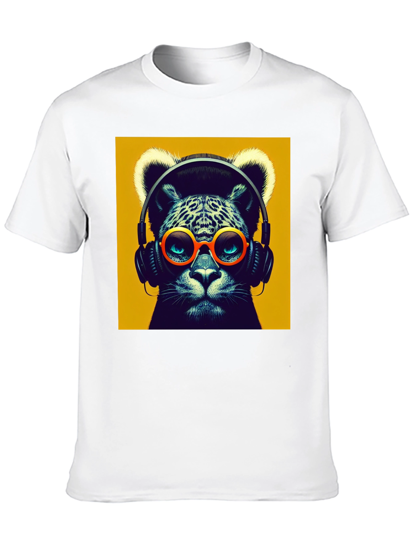 Cool Cat Graphic Tee - Music Lover T-Shirt