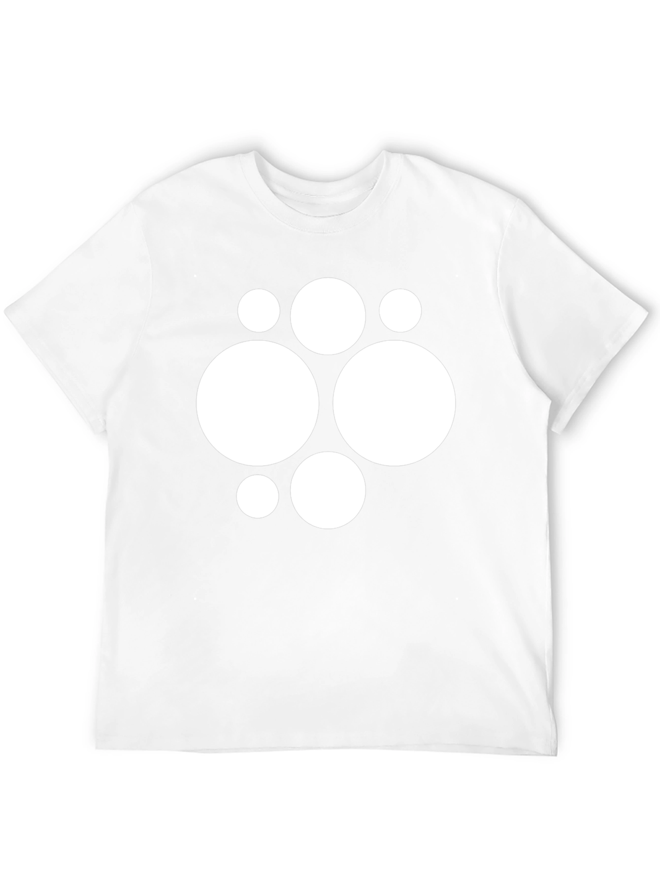 Modern Circle Pattern Black T-Shirt