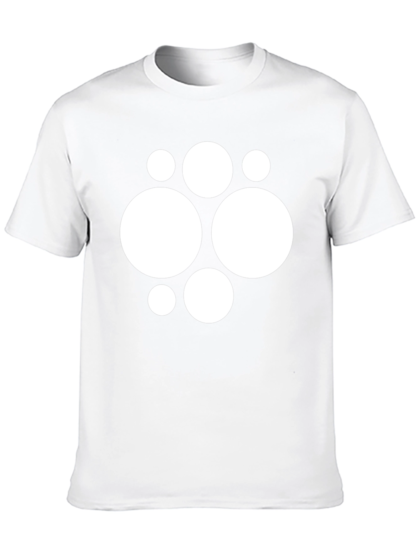 Modern Circle Pattern Black T-Shirt