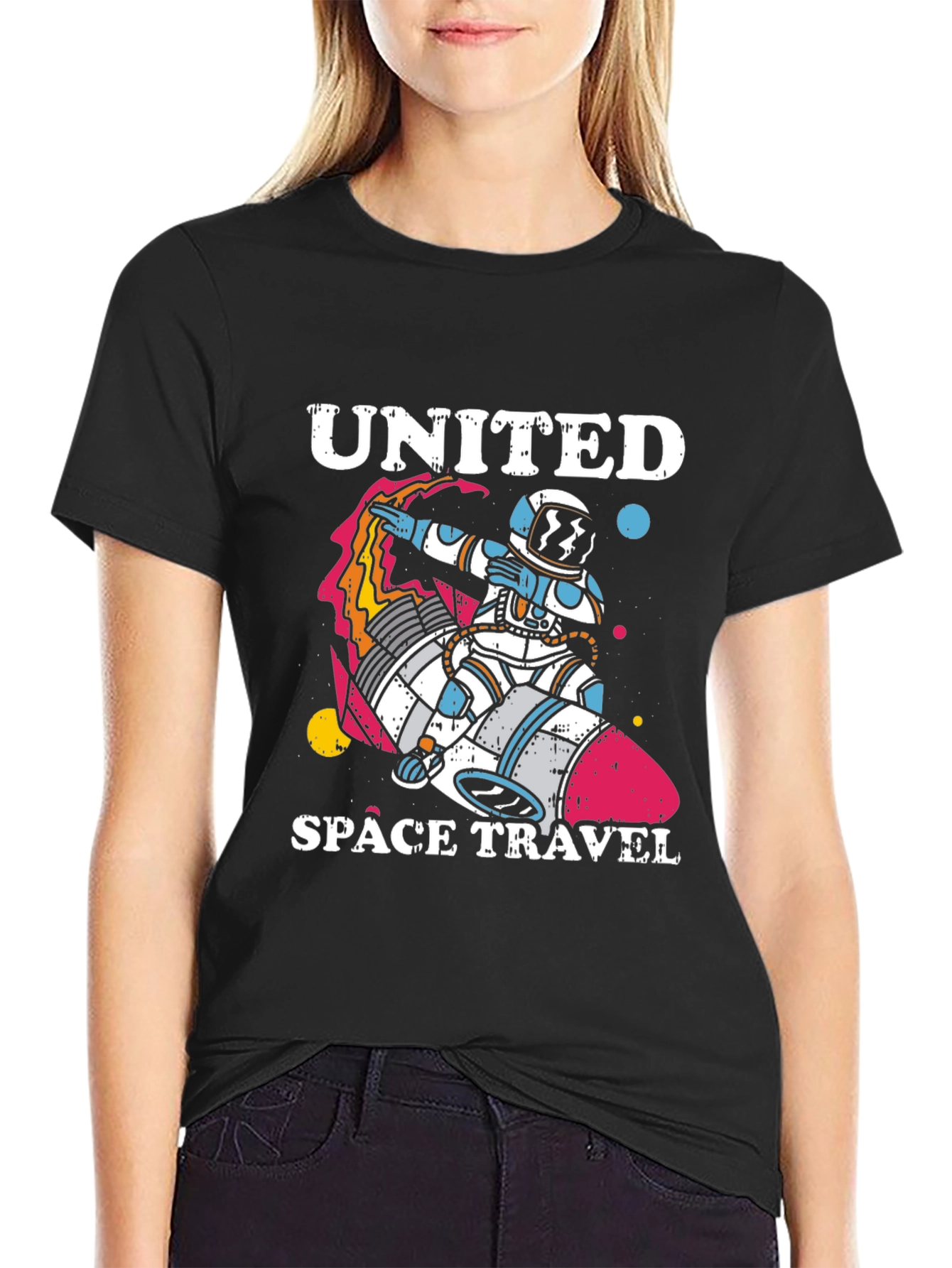 United Space Travel T-Shirt - Astronaut Rocket Tee