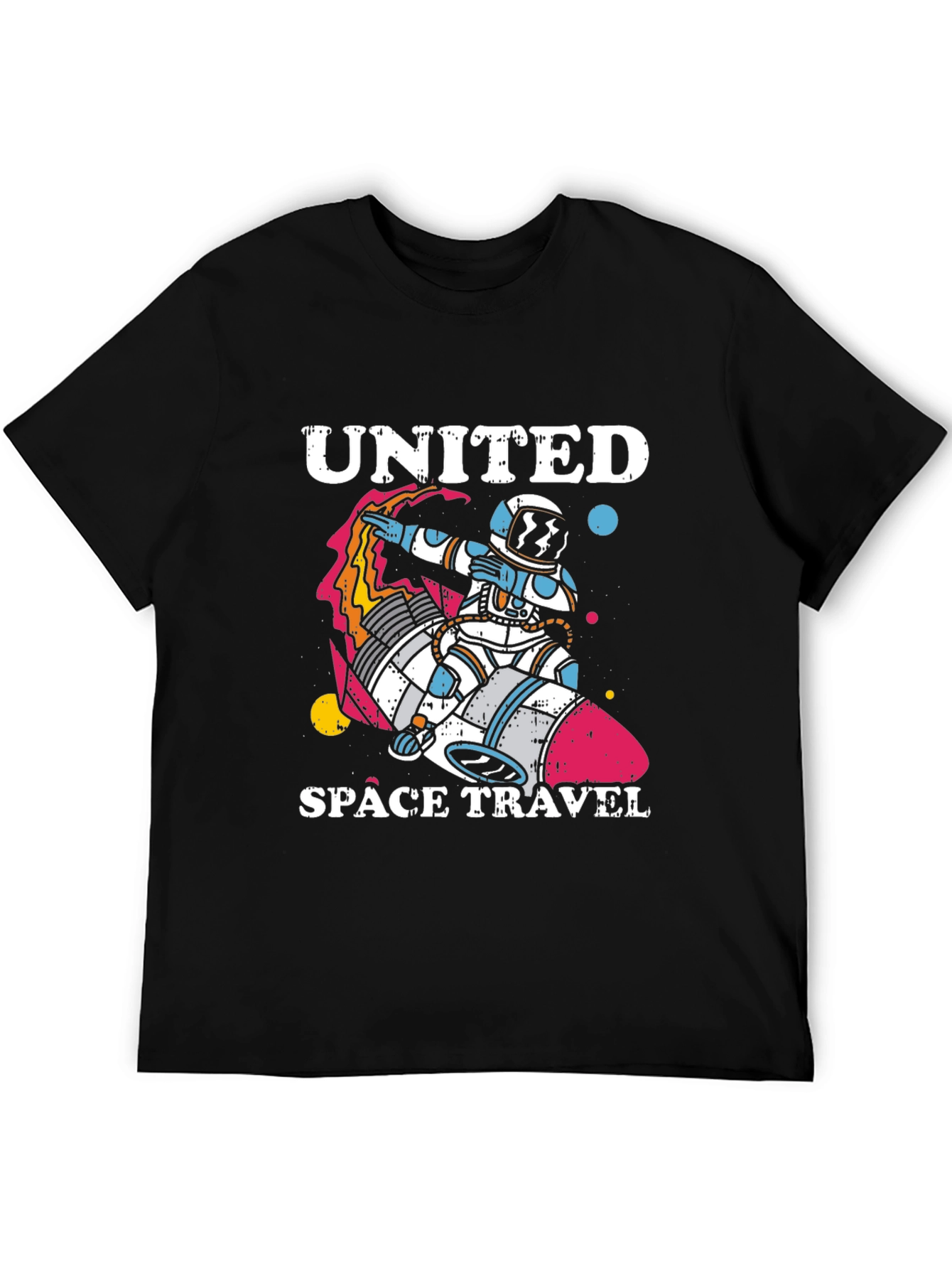 United Space Travel T-Shirt - Astronaut Rocket Tee