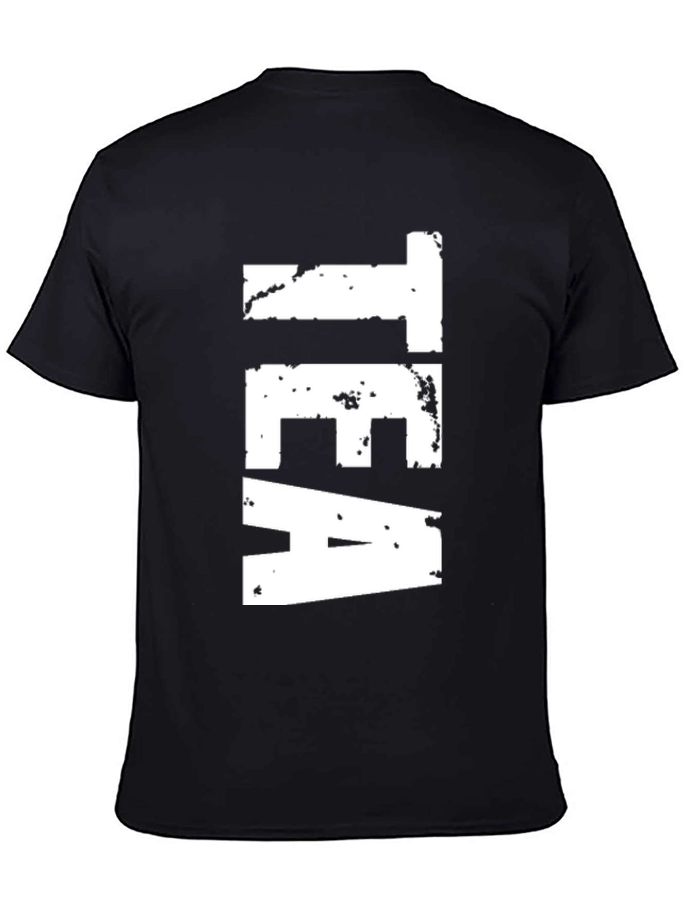 Mens Black TEA Graphic T-Shirt