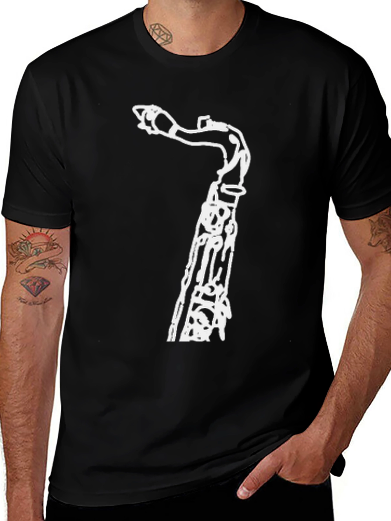 Saxophone Graphic Tee - Cool Musician Style
