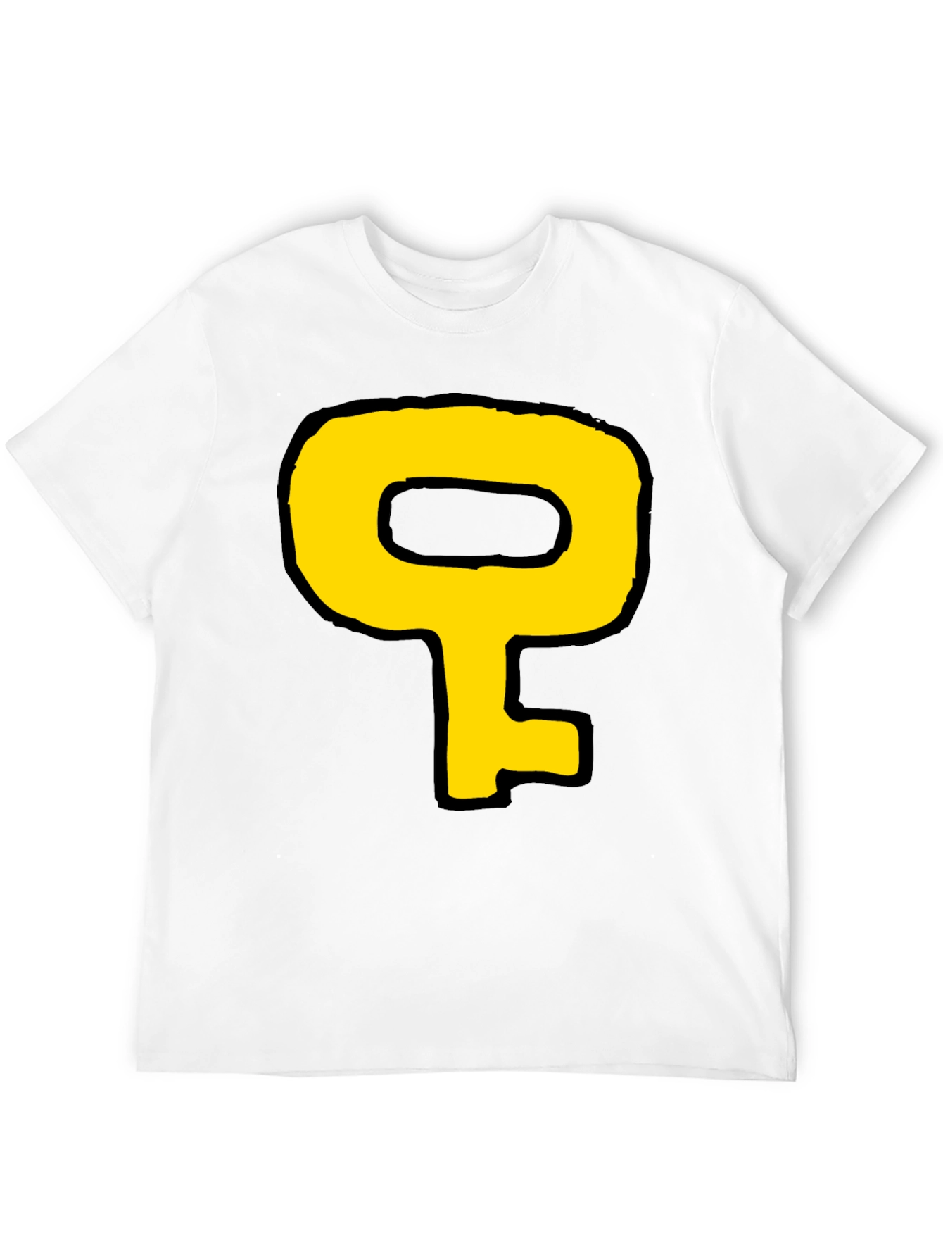 Cartoon Key Graphic Black T-Shirt