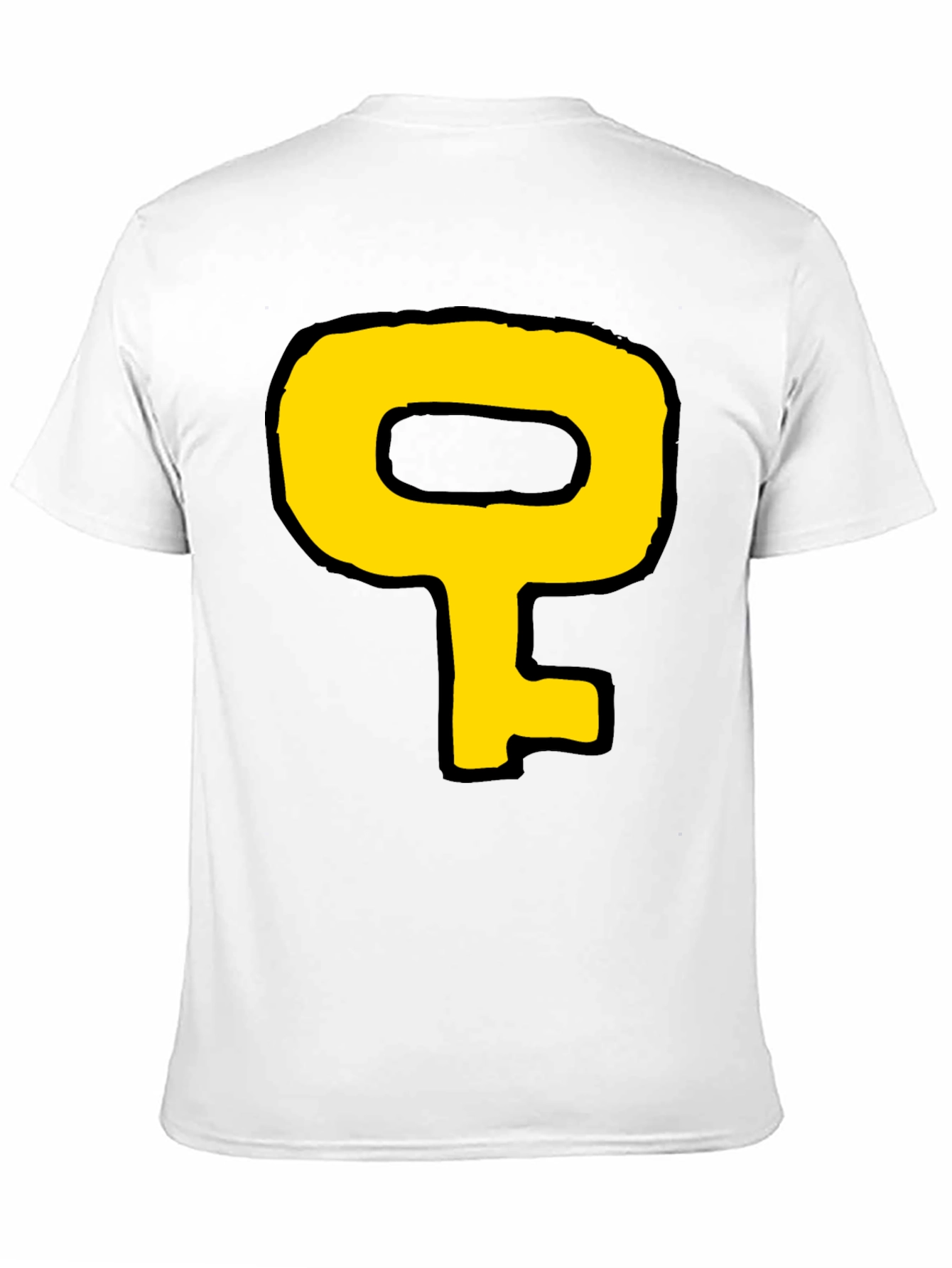 Cartoon Key Graphic Black T-Shirt