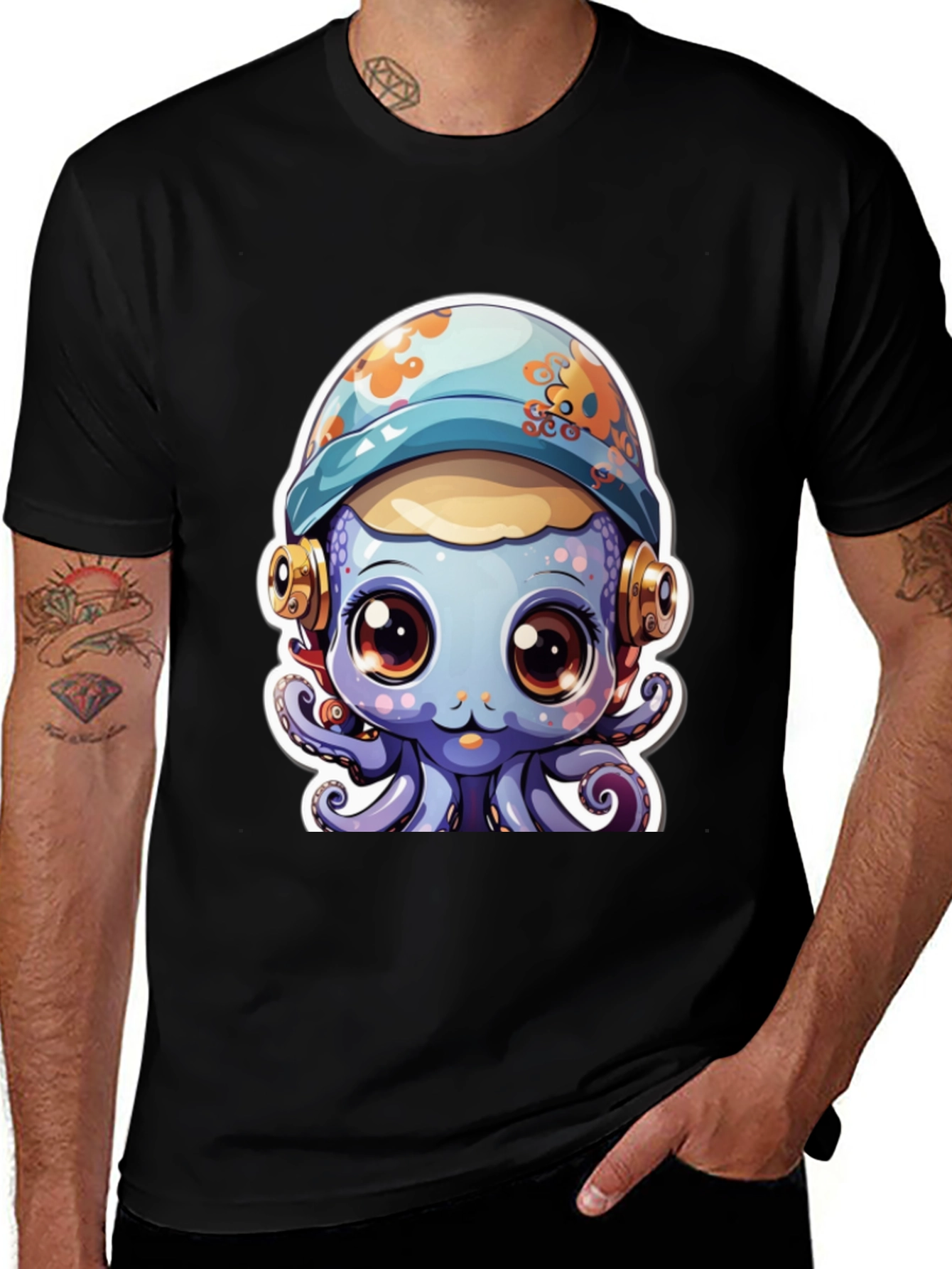 Cute Cartoon Octopus T-Shirt