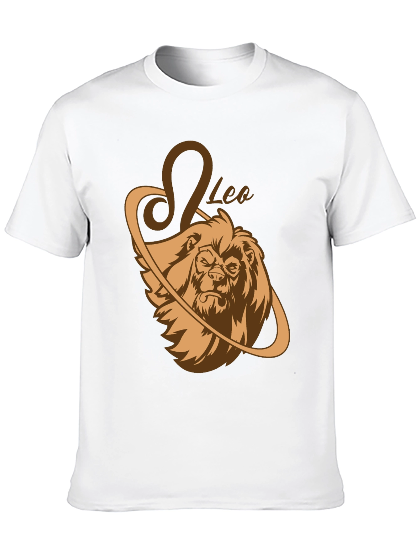 Leo Zodiac Graphic Tee - Black Lion Shirt