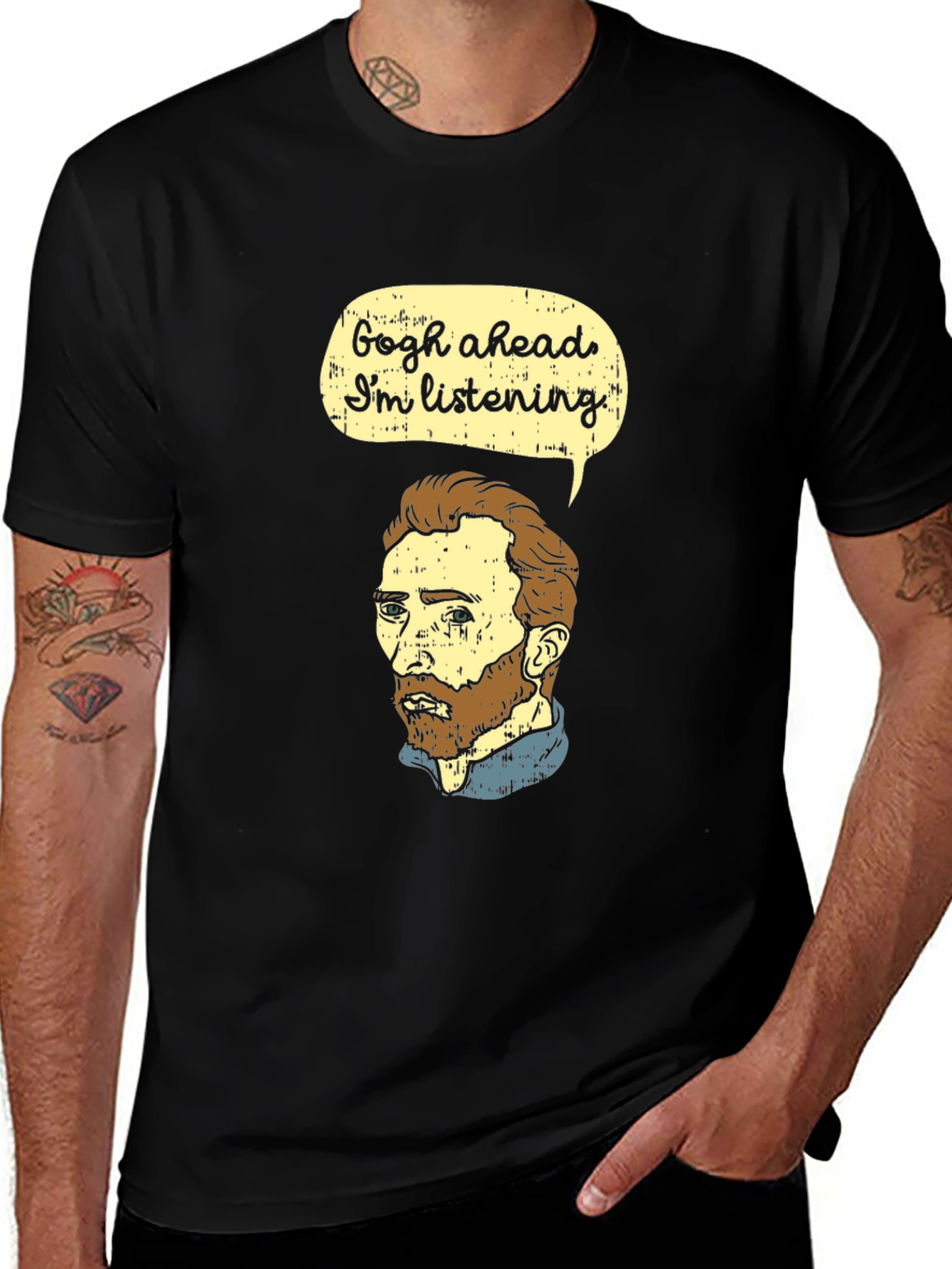 Gogh Ahead Funny Graphic T-Shirt