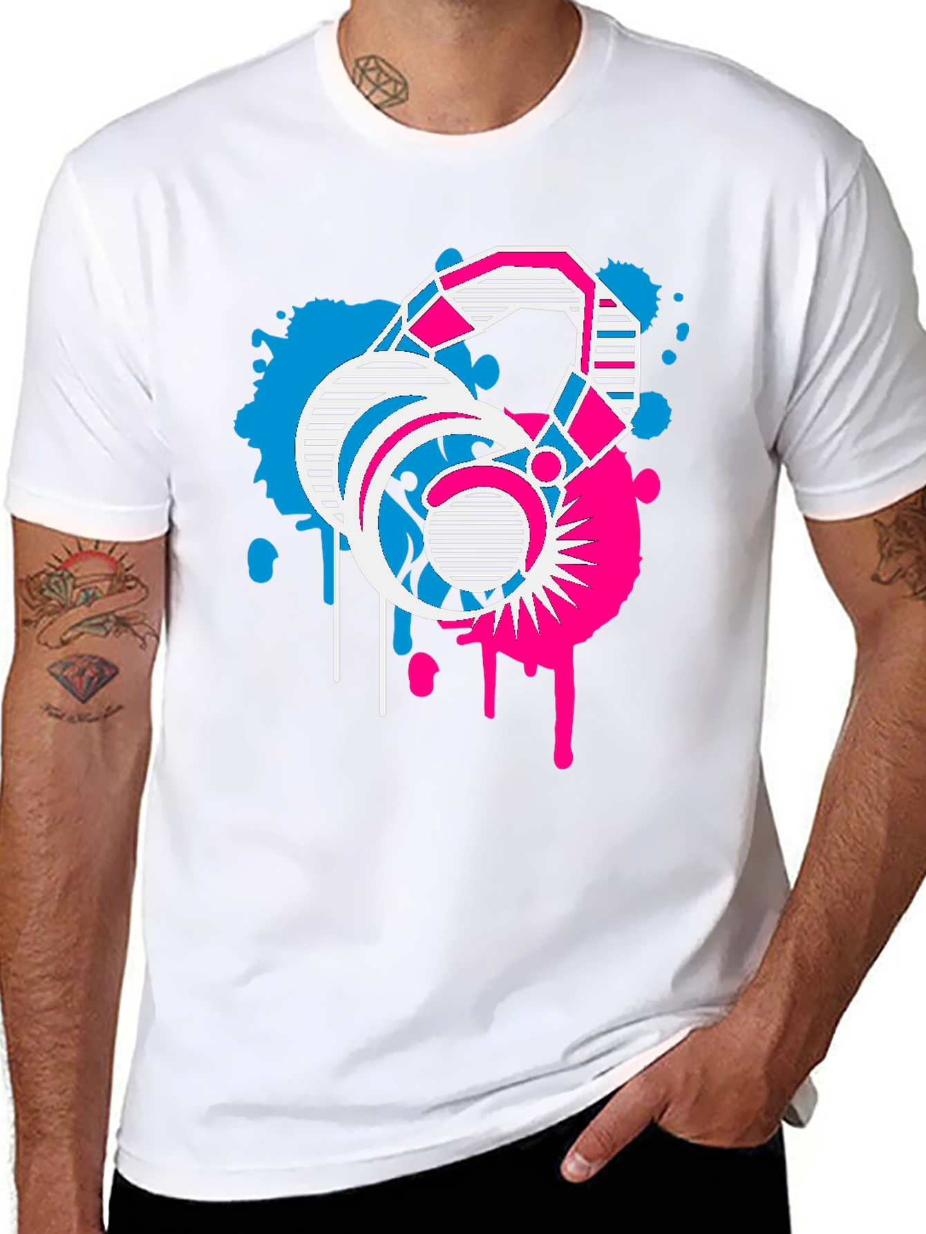 Abstract Graphic T-Shirt Retro Design