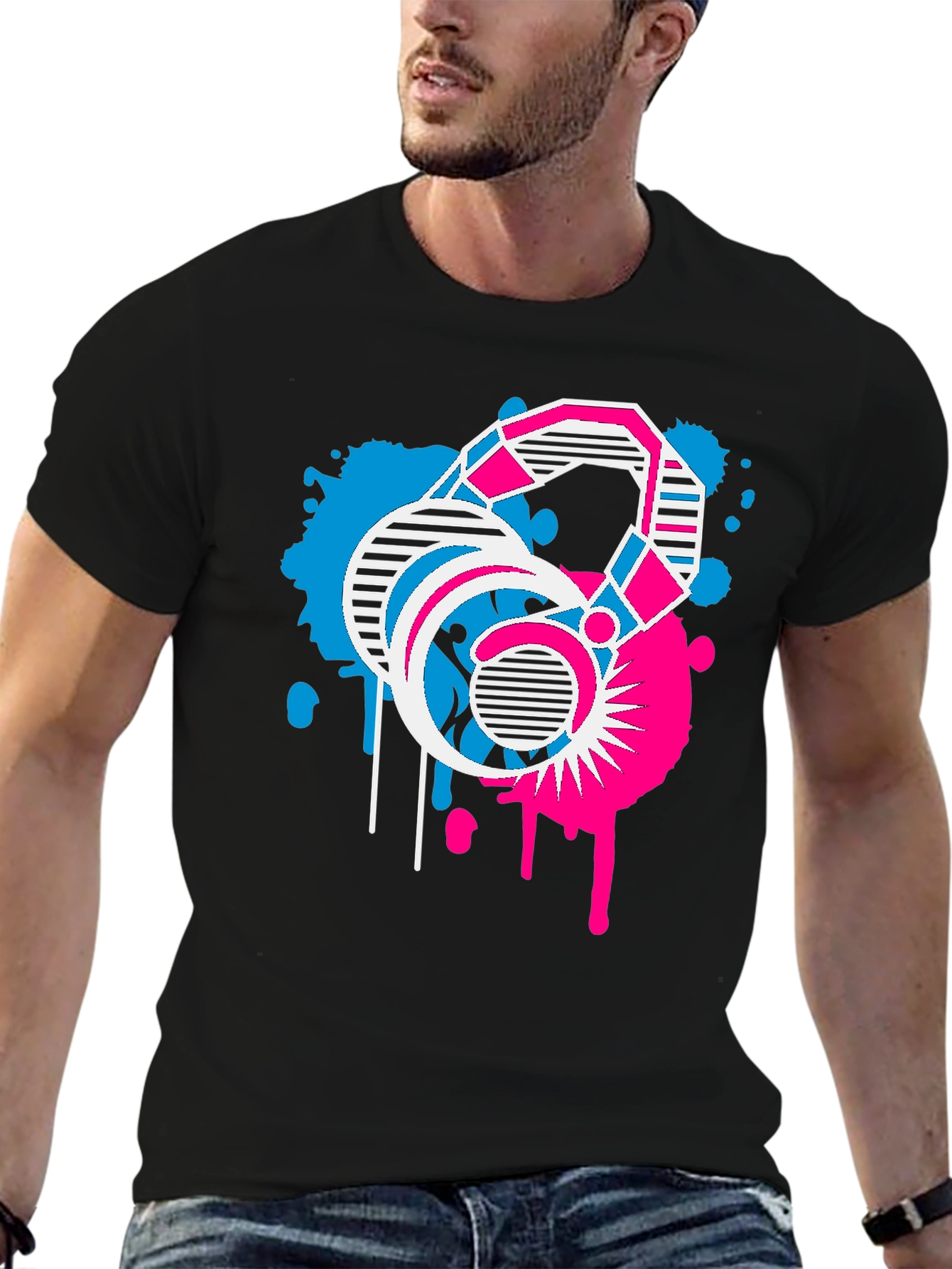 Abstract Graphic T-Shirt Retro Design