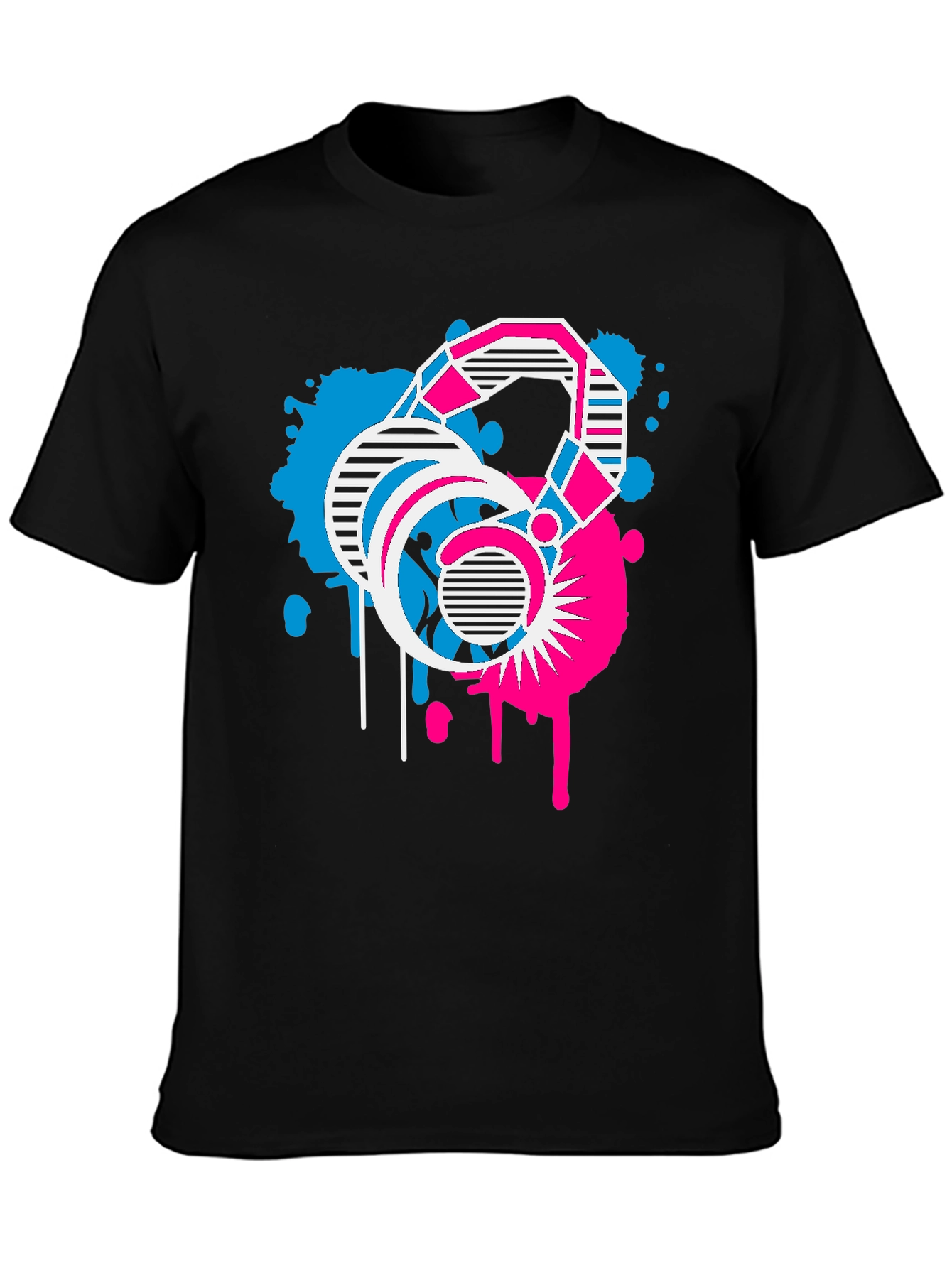 Abstract Graphic T-Shirt Retro Design
