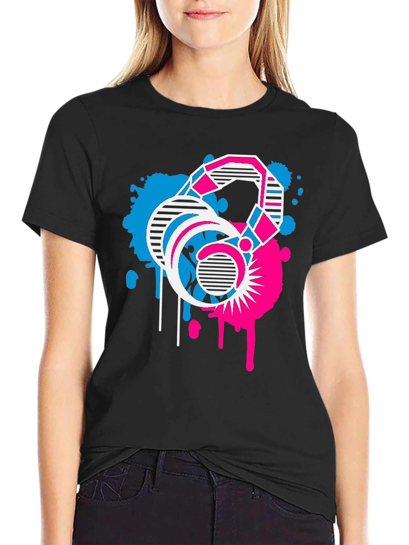 Abstract Graphic T-Shirt Retro Design