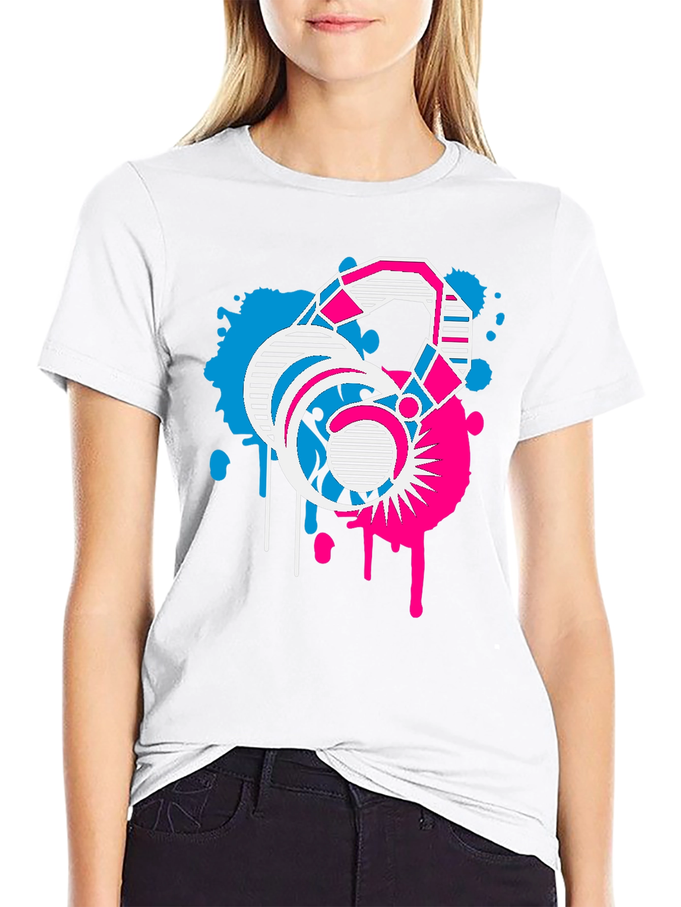 Abstract Graphic T-Shirt Retro Design