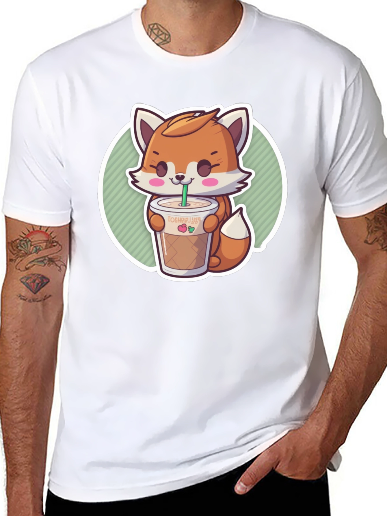 Cute Fox Boba Tea T-Shirt