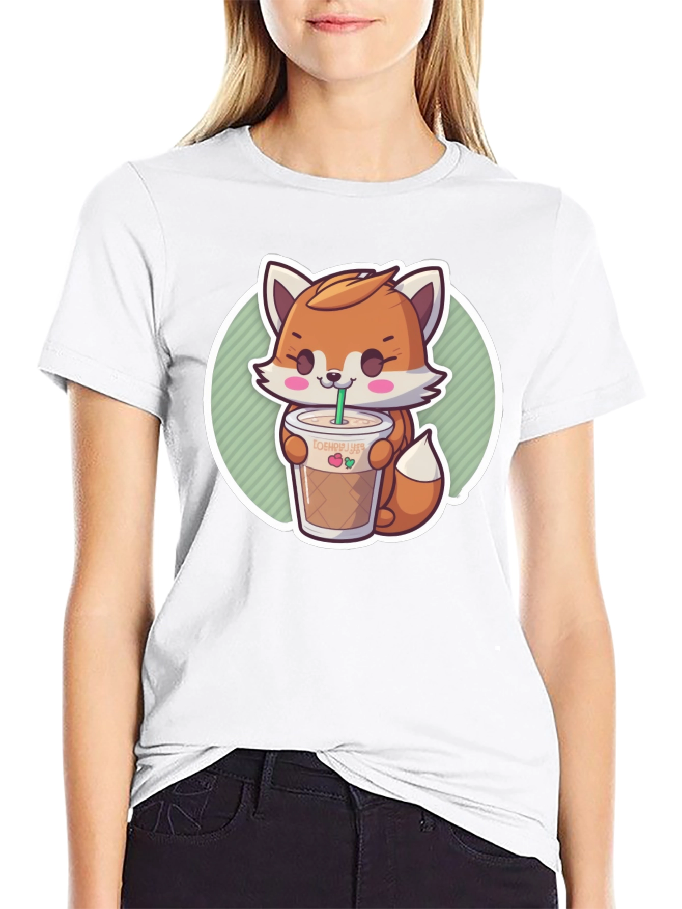 Cute Fox Boba Tea T-Shirt