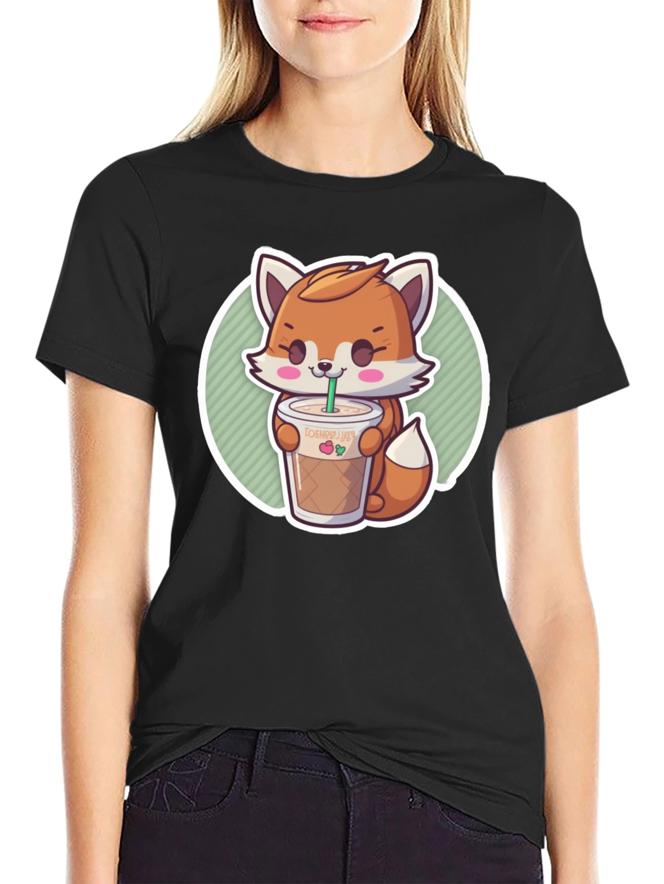 Cute Fox Boba Tea T-Shirt