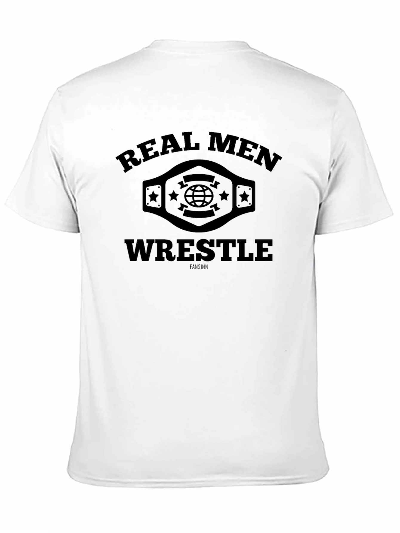 Real Men Wrestle Black T-Shirt