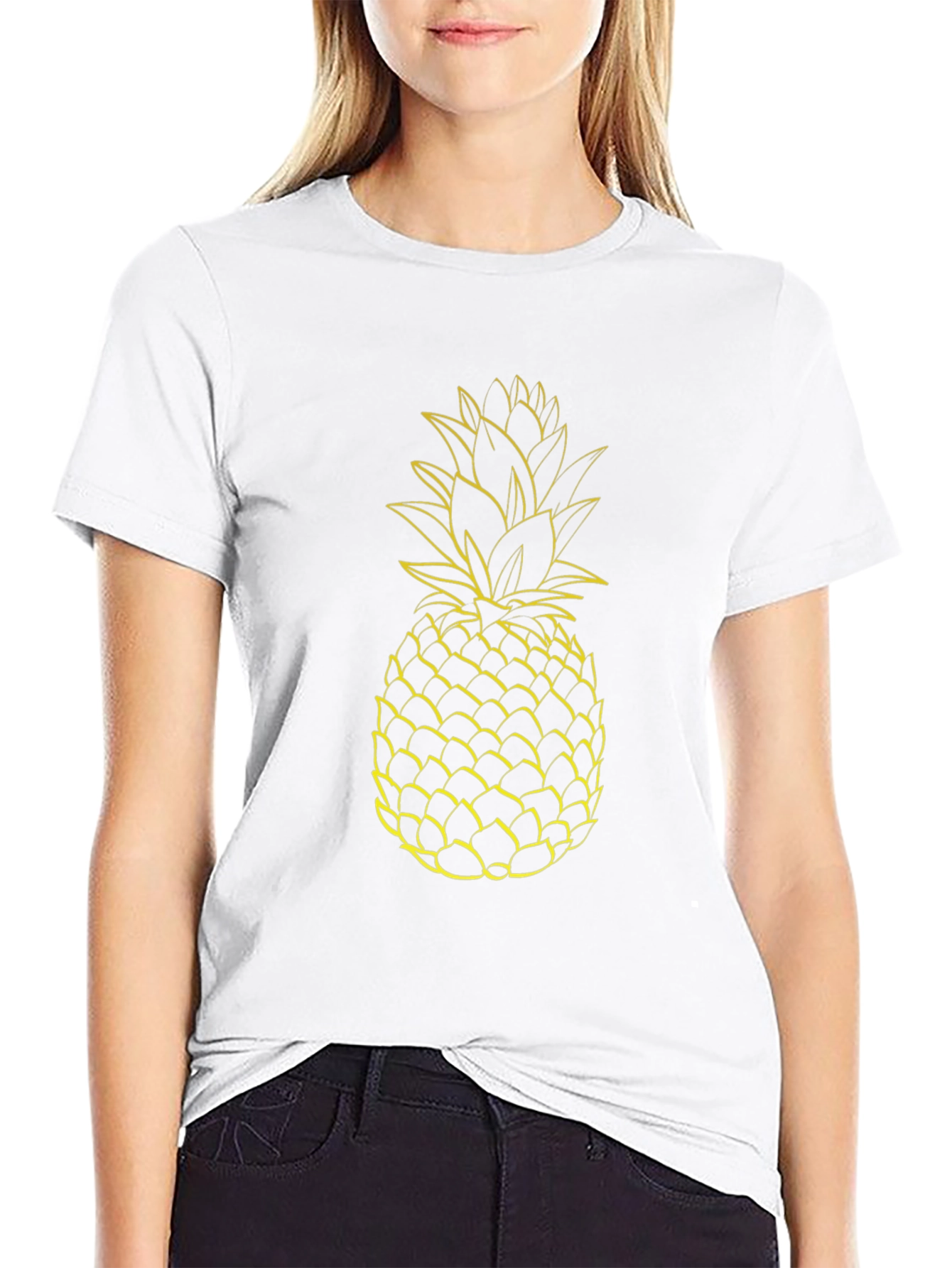 Pineapple Graphic T-Shirt - Casual Style