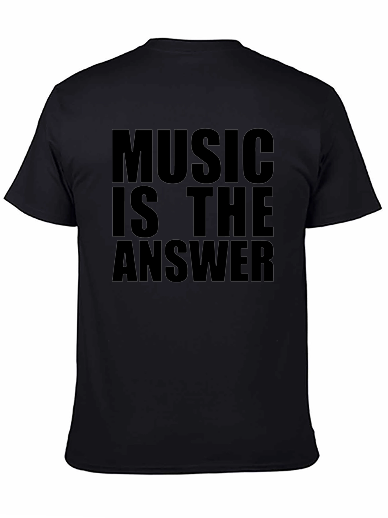 Music Is The Answer Black T-Shirt