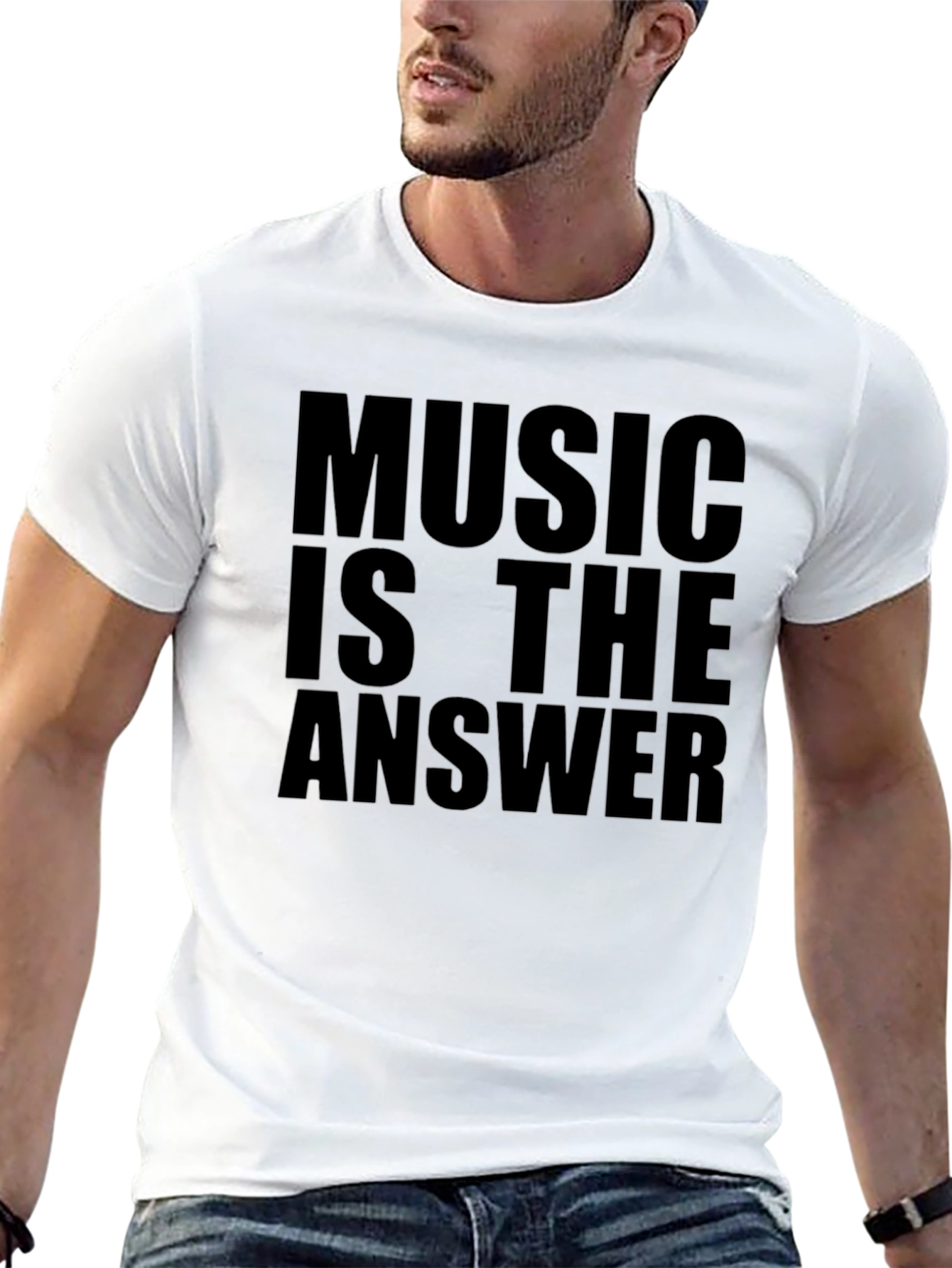 Music Is The Answer Black T-Shirt