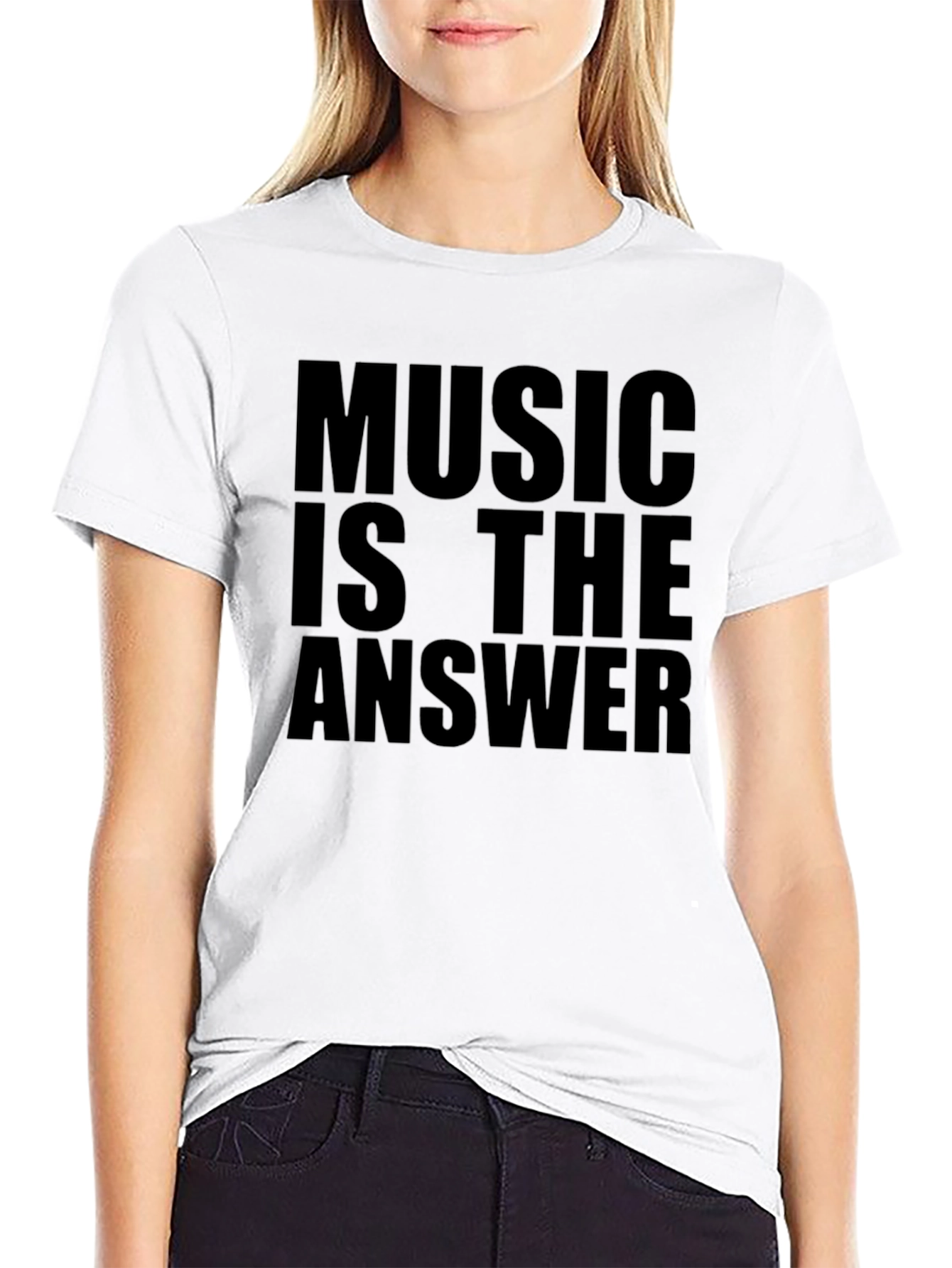 Music Is The Answer Black T-Shirt