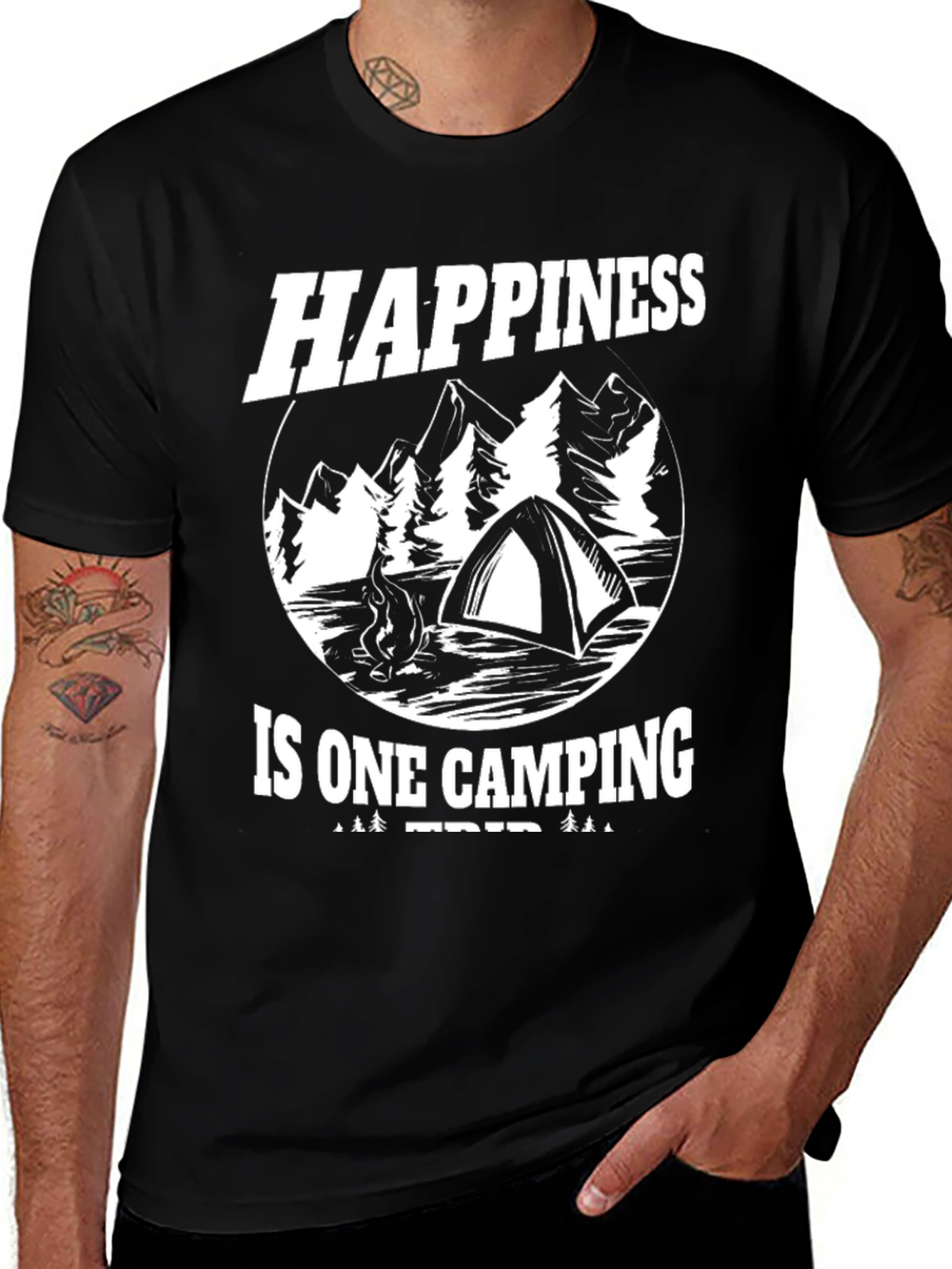 Happiness is One Camping Trip Graphic Tee