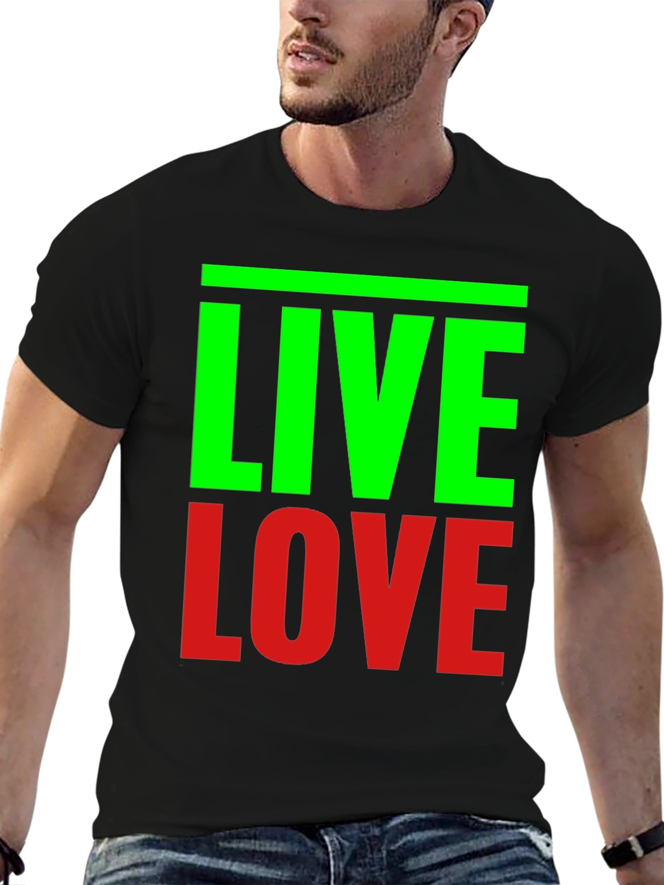 Live Love Graphic Tee - Black