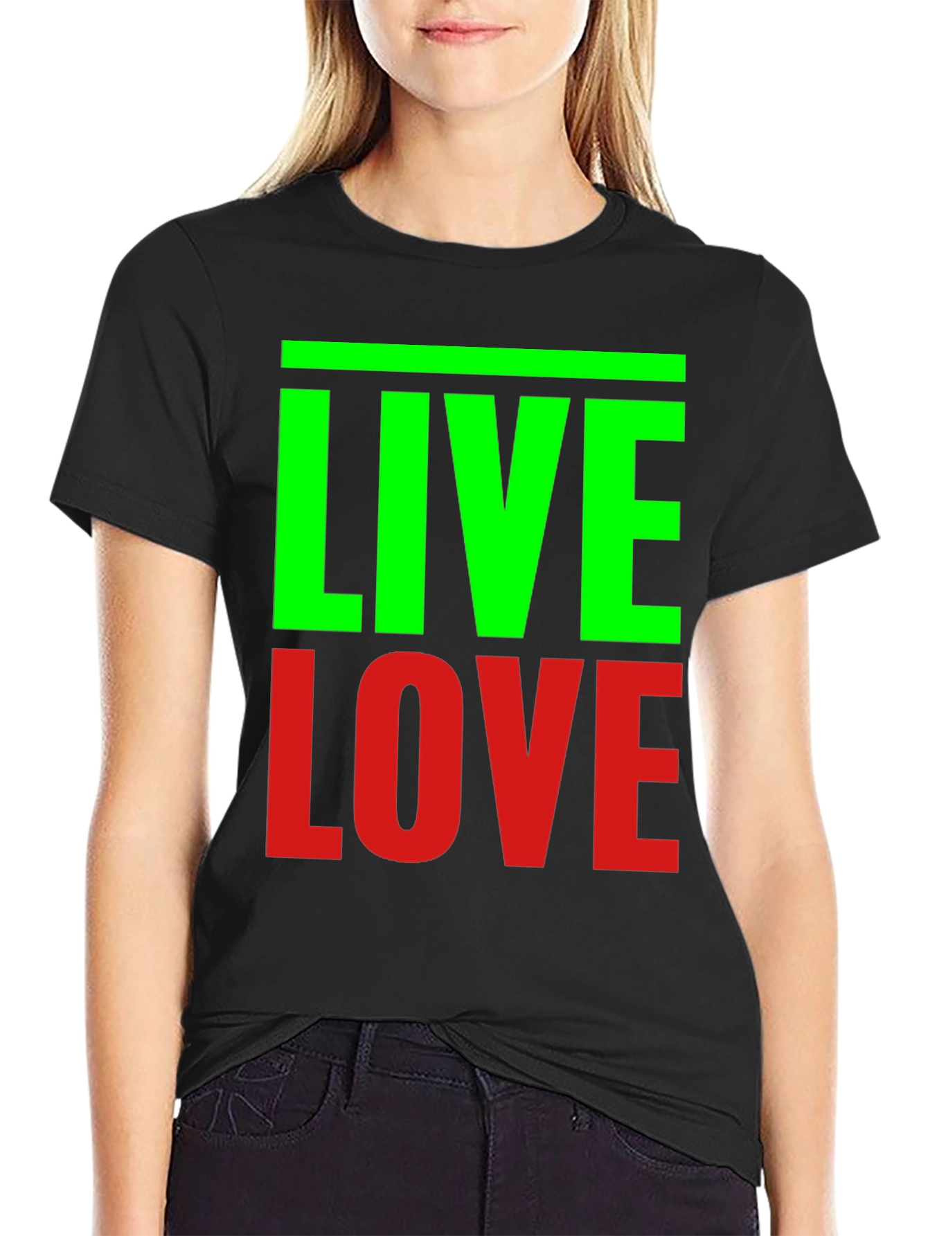 Live Love Graphic Tee - Black
