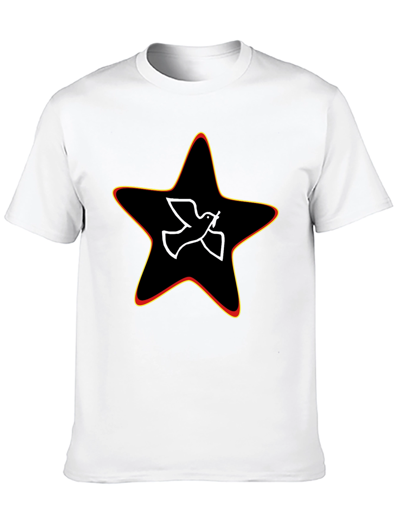 Peace Dove Star Graphic Black Tee