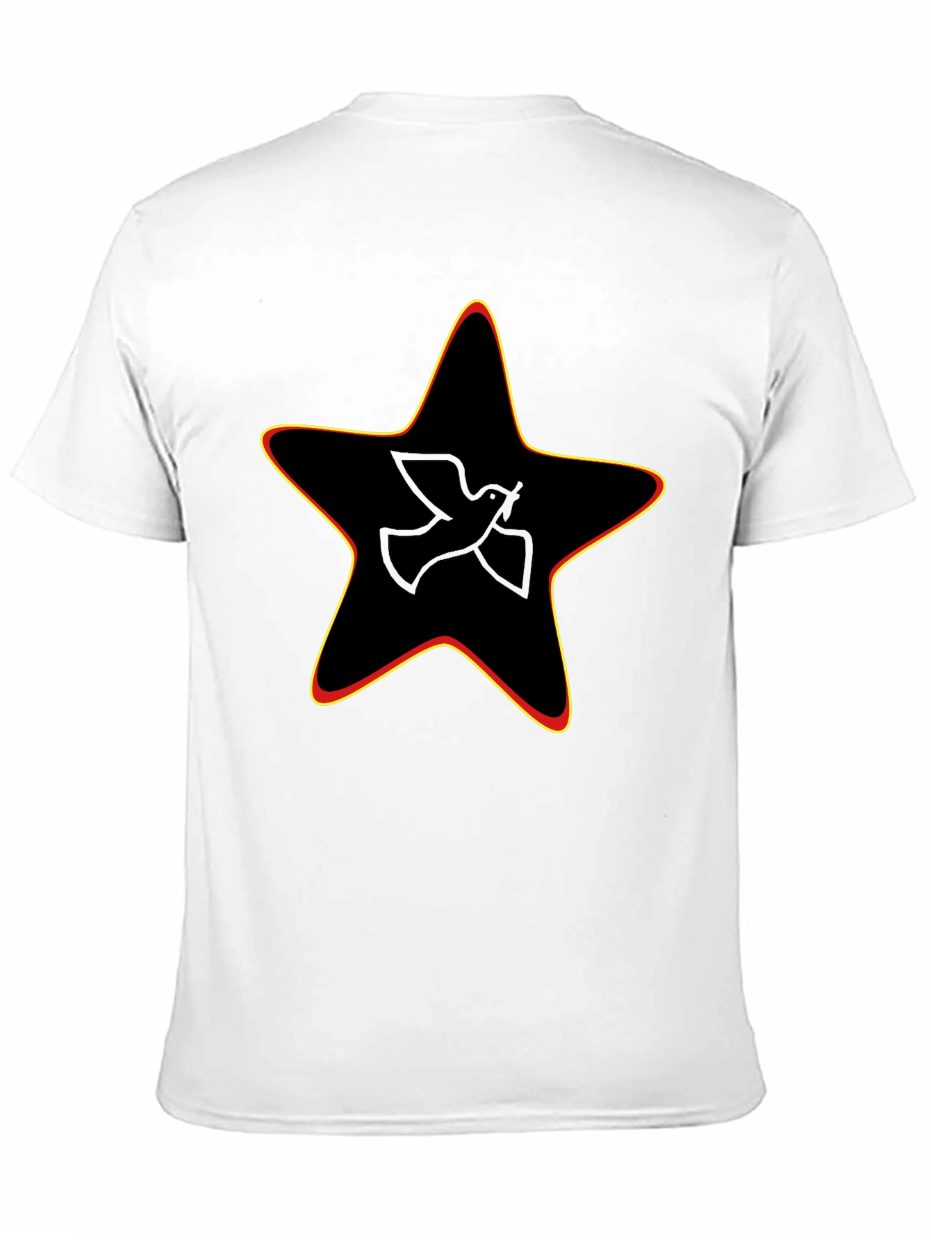 Peace Dove Star Graphic Black Tee