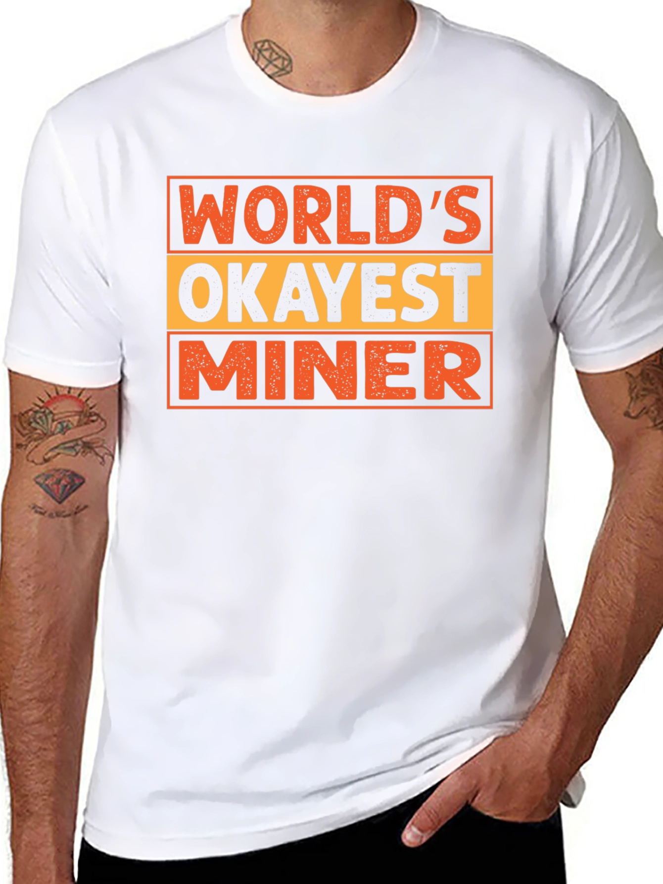 Worlds Okayest Miner Novelty T-Shirt