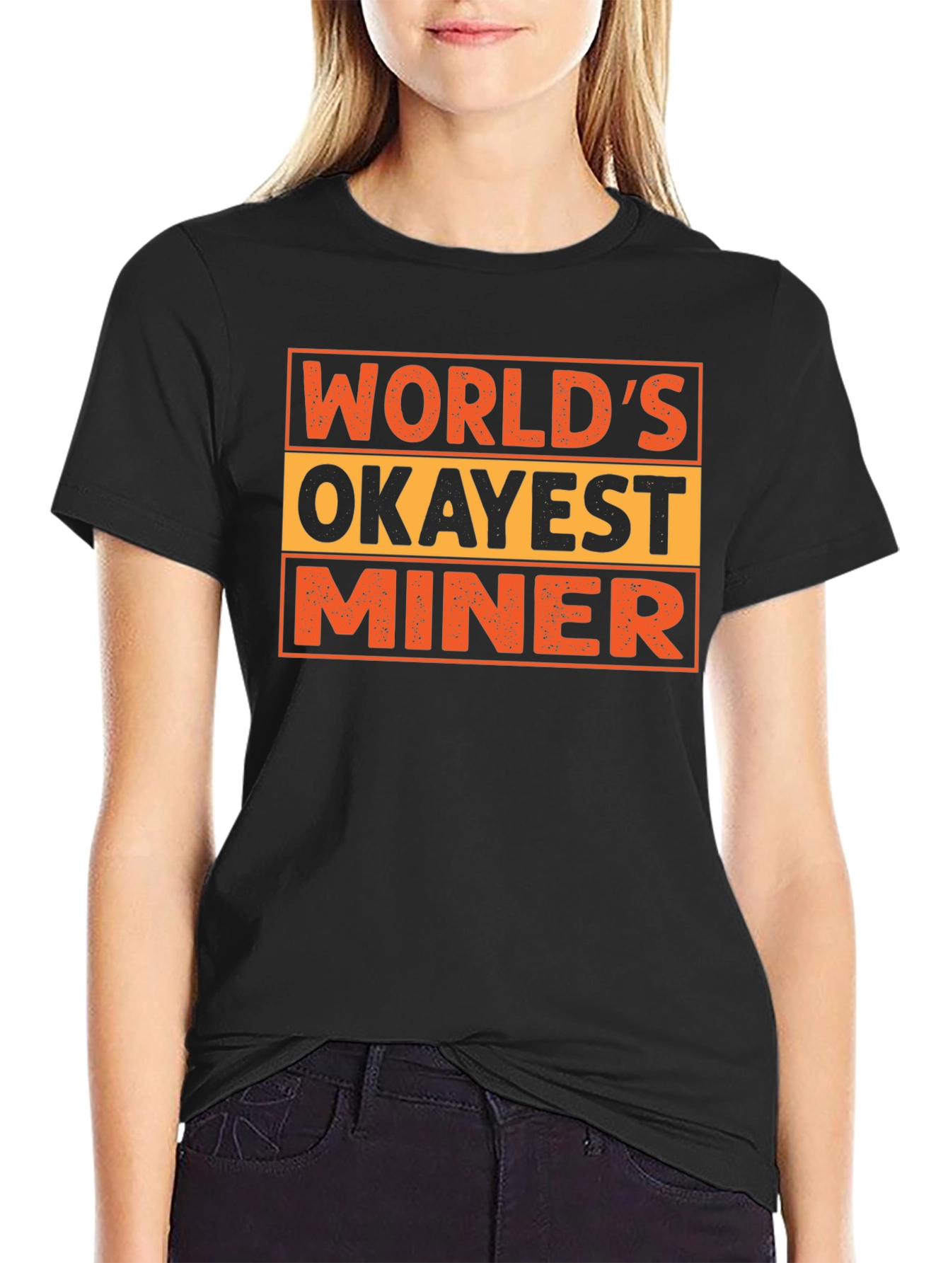 Worlds Okayest Miner Novelty T-Shirt