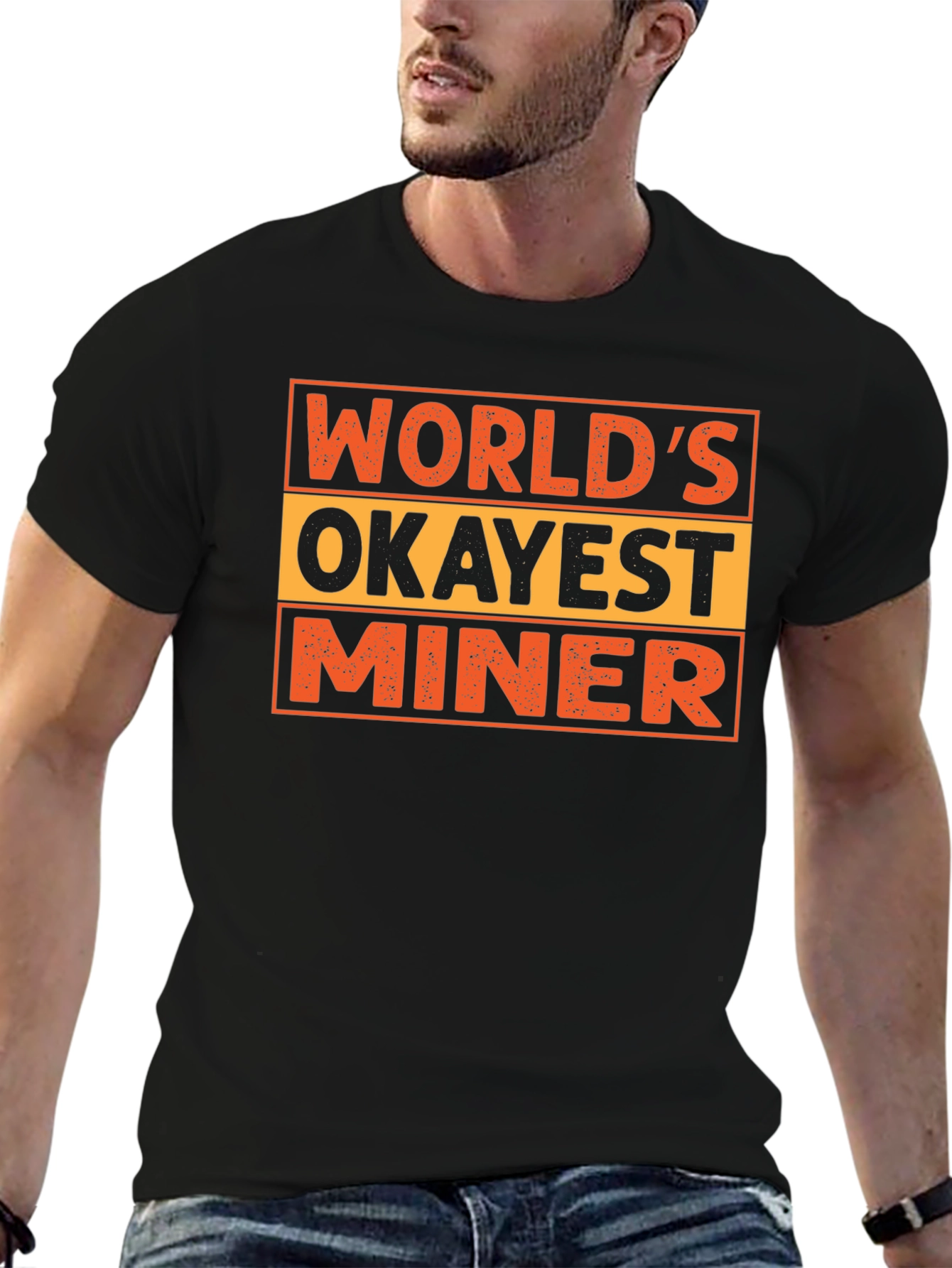 Worlds Okayest Miner Novelty T-Shirt