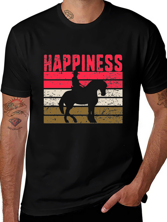 Happiness Horse Rider Silhouette T-Shirt