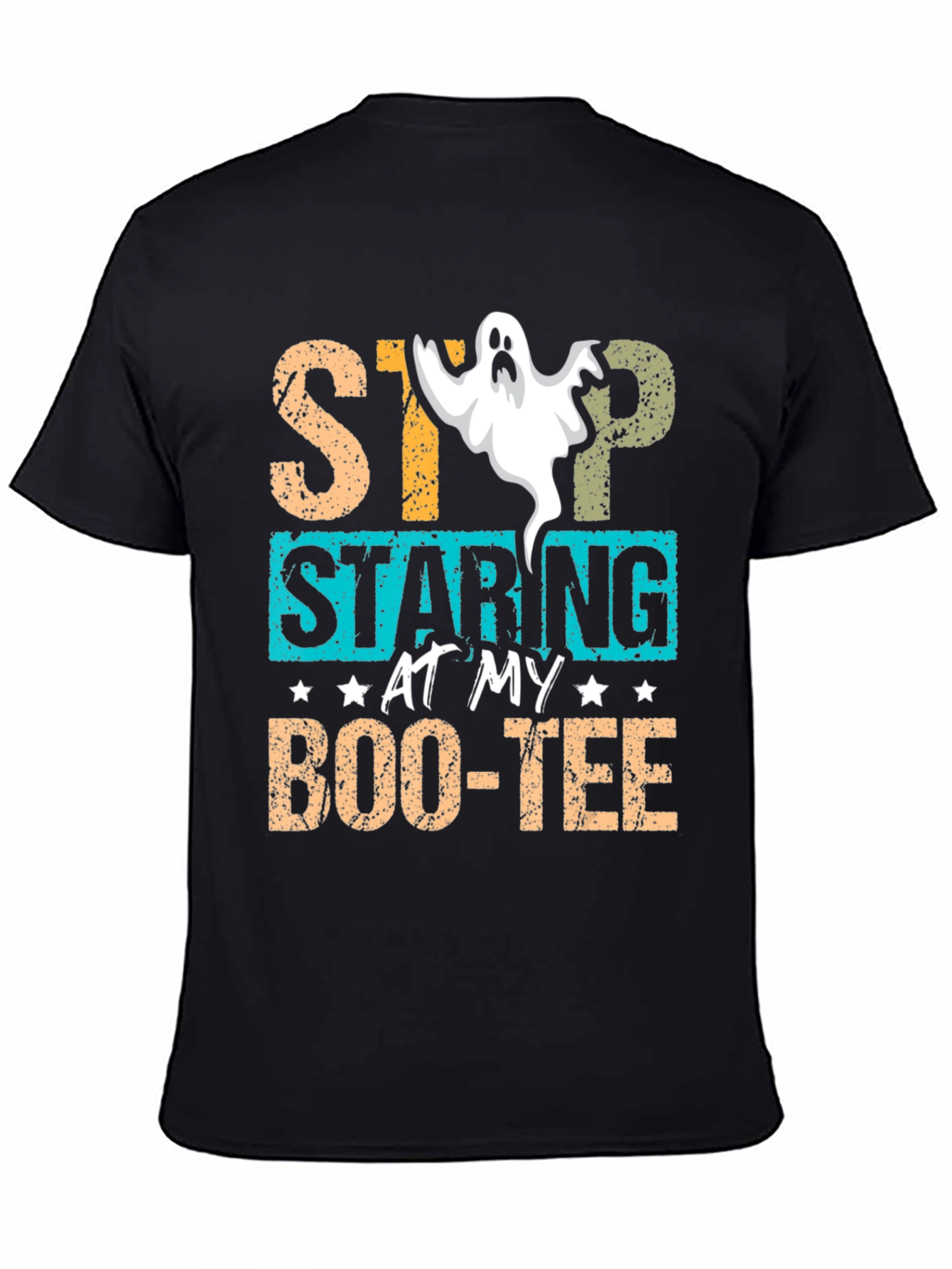 Stop Staring At My Boo-tee Halloween Graphic T-Shirt