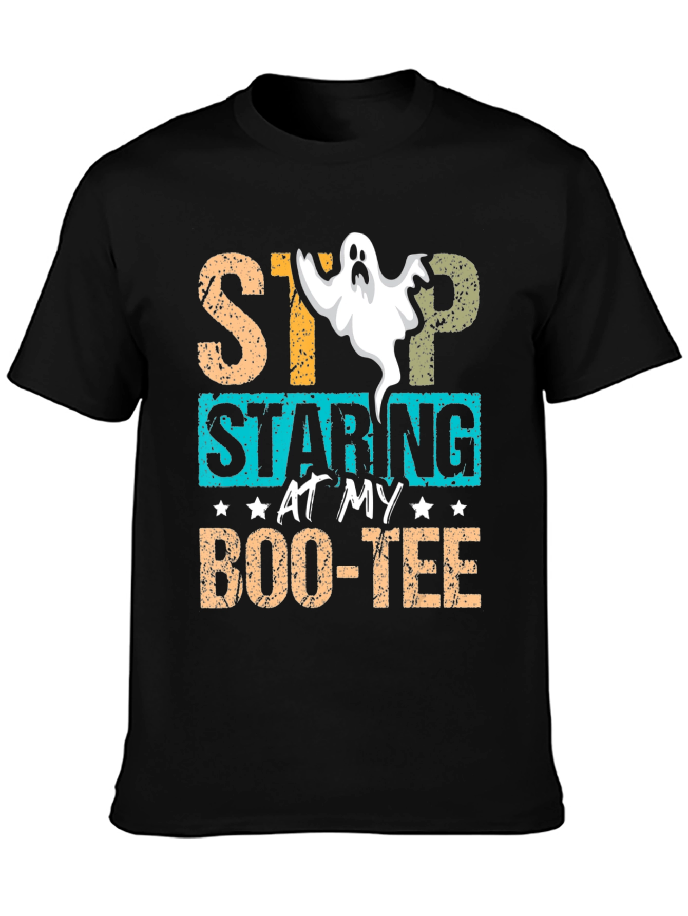 Stop Staring At My Boo-tee Halloween Graphic T-Shirt