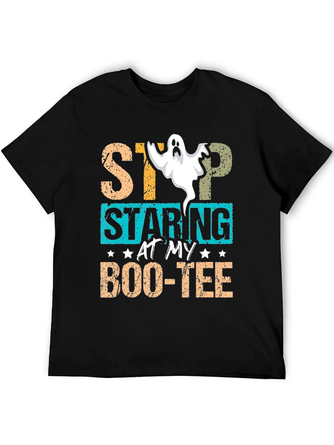 Stop Staring At My Boo-tee Halloween Graphic T-Shirt