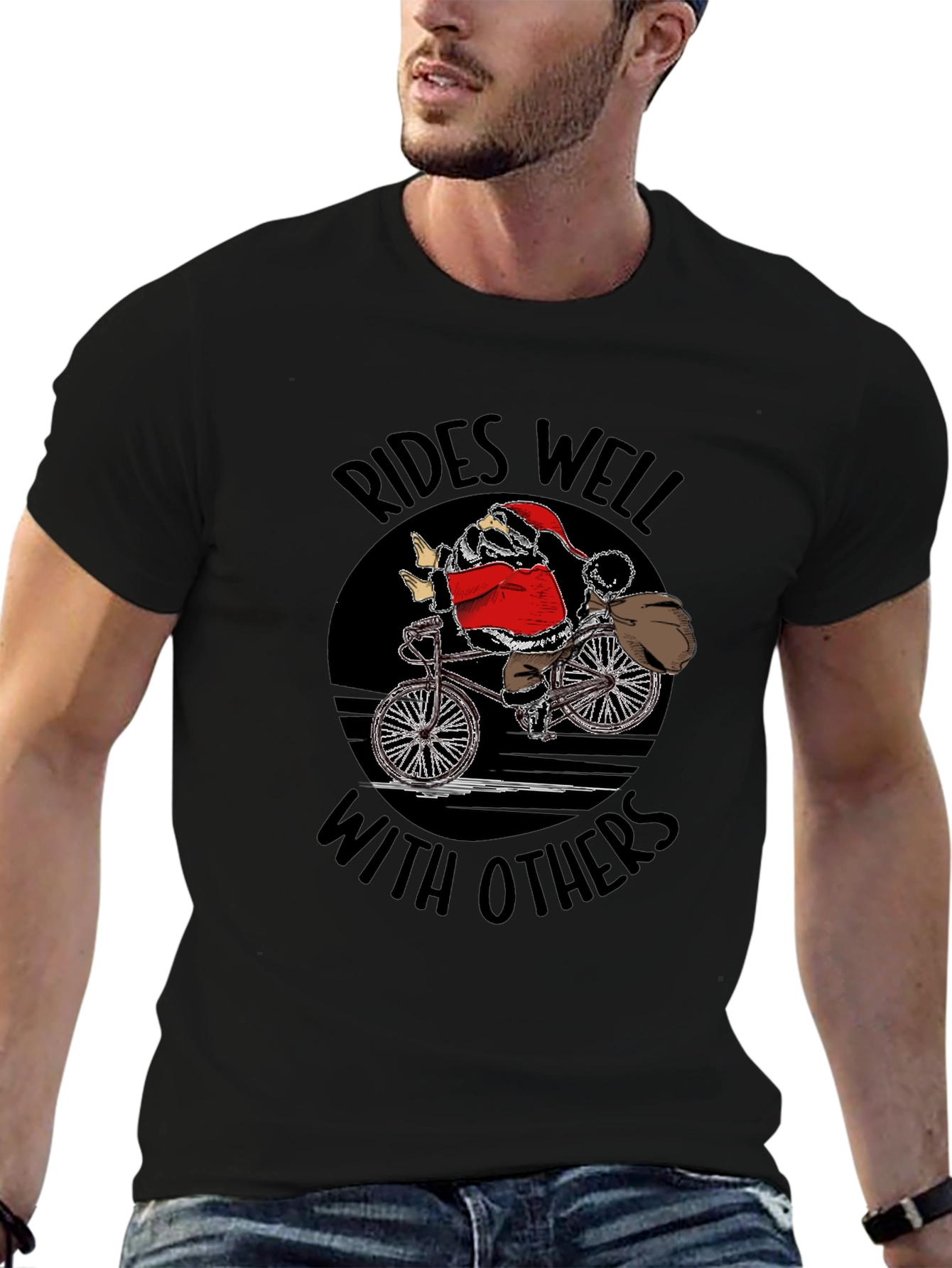 Santa Rides Well With Others T-Shirt