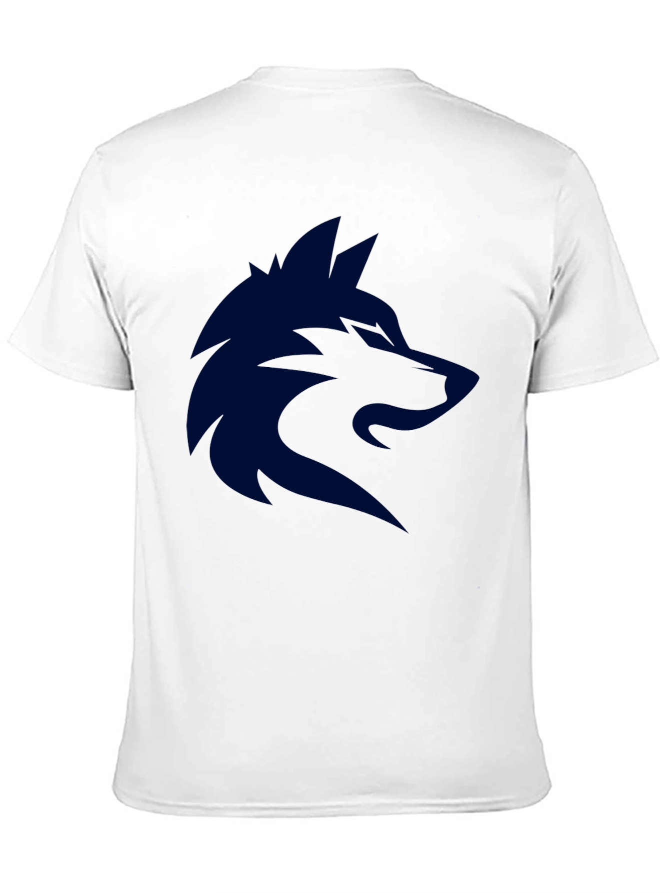 Mens Black T-Shirt with Wolf Graphic