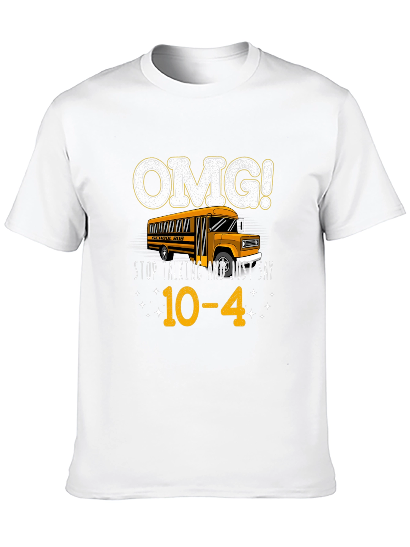 OMG! School Bus 10-4 Black Graphic Tee